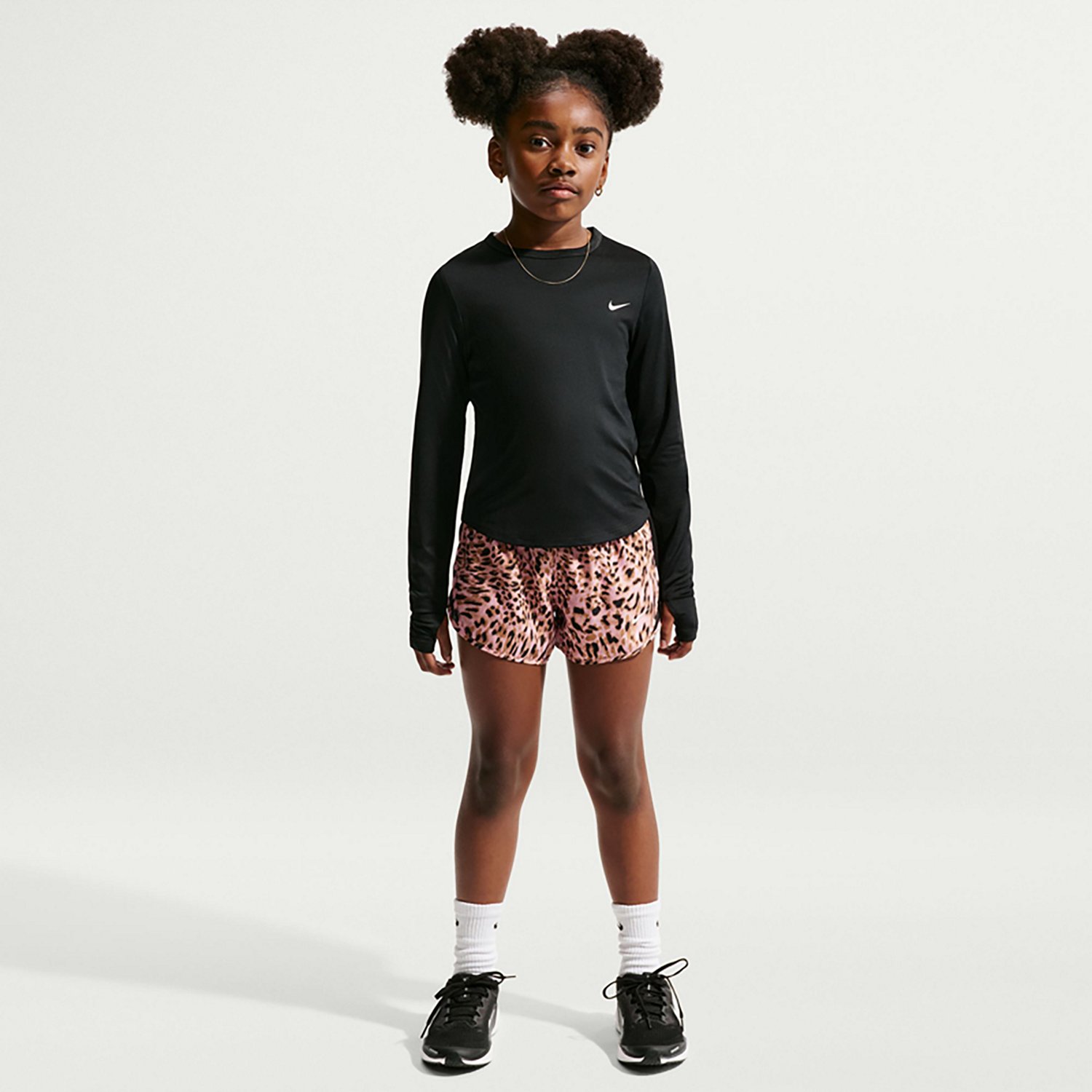 Nike Girls' Tempo Dri-FIT All-Over Print Shorts - view number 3