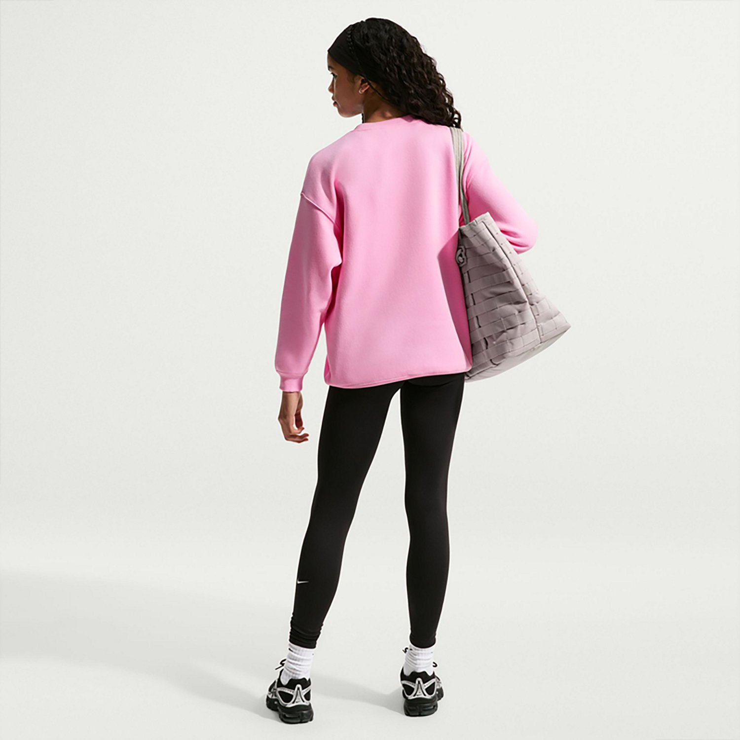Nike Girls' Sportswear Studio Fleece Oversized Crewneck - view number 2