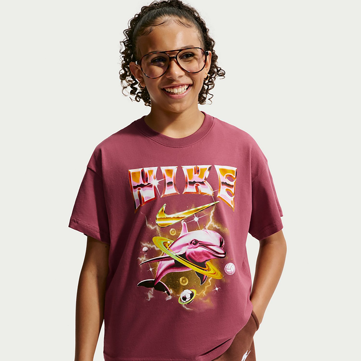 Nike Girls' Sportswear Dolphin Graphic Short Sleeve T-shirt - view number 3
