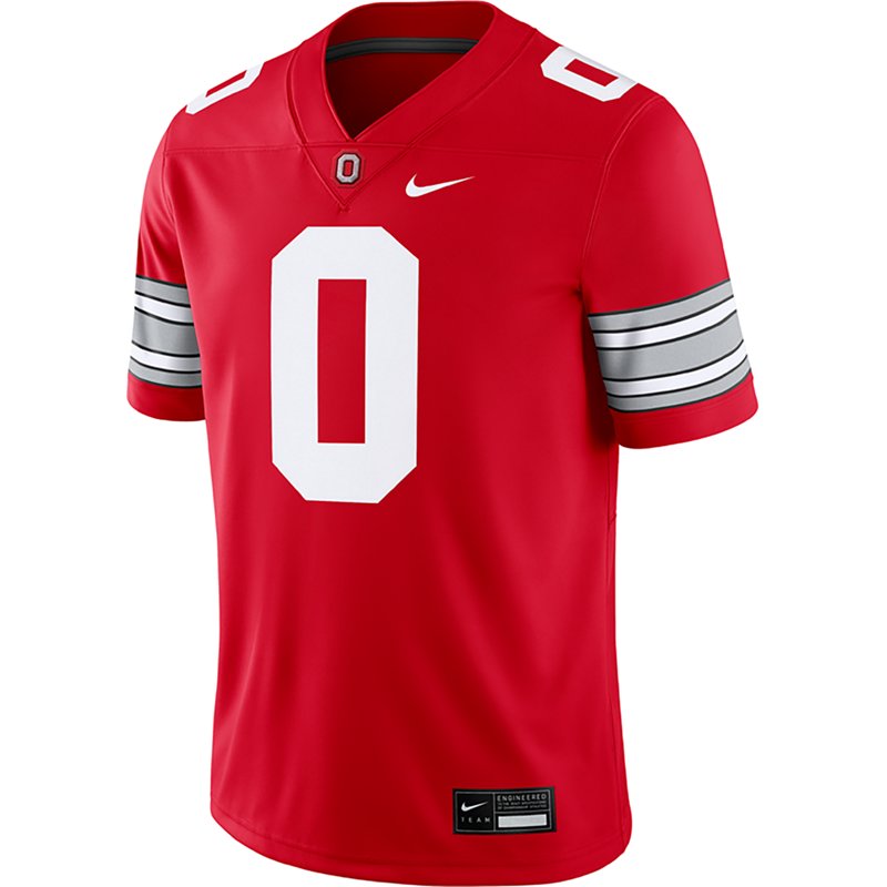 Nike Men's Ohio State Buckeyes #0 Home Replica Football Jersey, XXL, Red