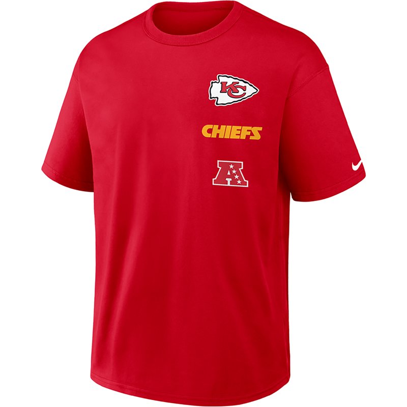 Nike Mens Kansas City Chiefs NFL Chiefs Short Sleeve T-Shirt - - Red