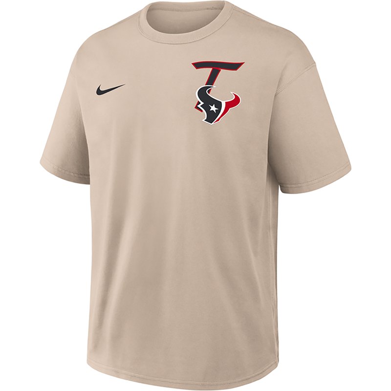 Nike Mens Houston Texans NFL Texans Short Sleeve T-Shirt - - Beige