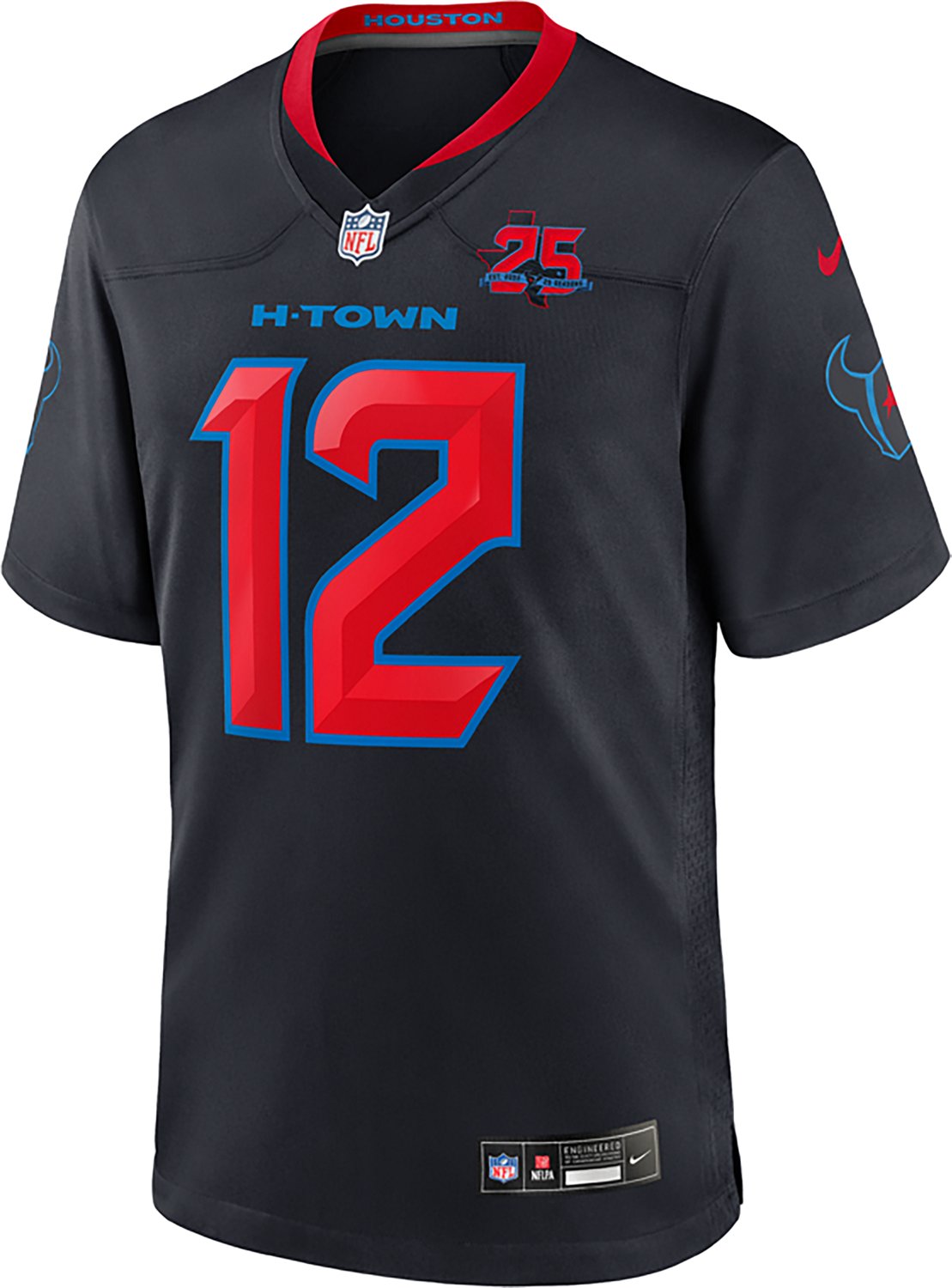 Nike Men's Houston Texans Nico Collins #12 25th Anniversary Patch Game Jersey