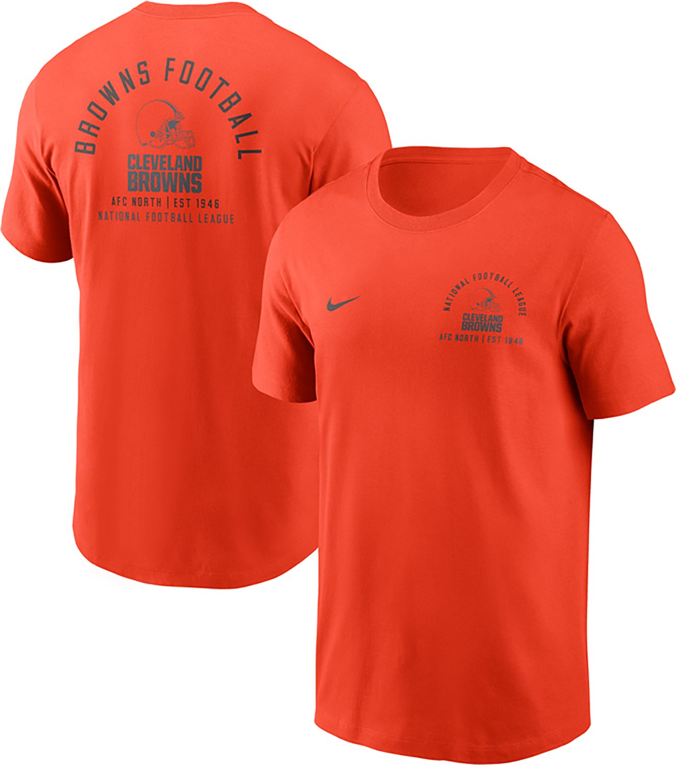 Nike Men's Cleveland Browns Essential Split Logo Graphic T-shirt - view number 3