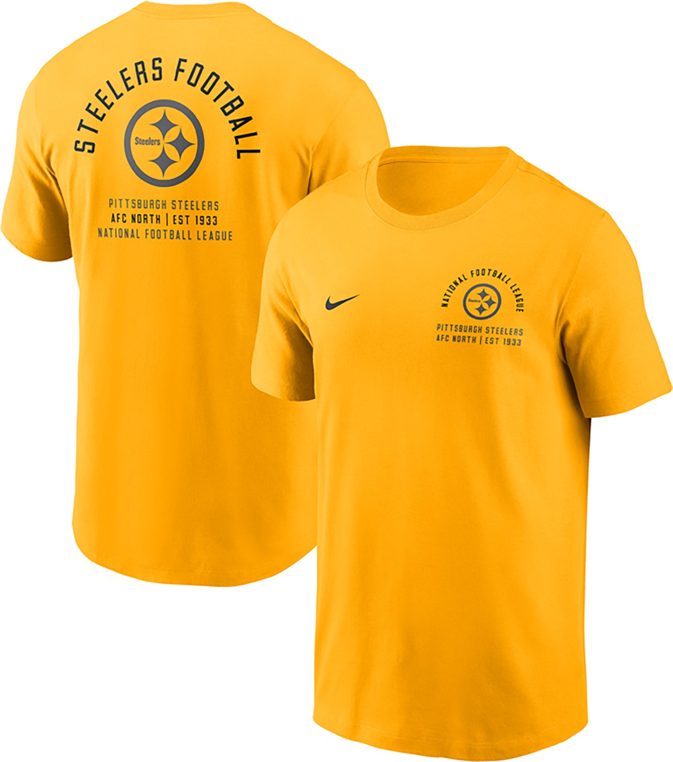 Nike Men's Pittsburgh Steelers Essential Split Logo Graphic T-shirt - view number 3