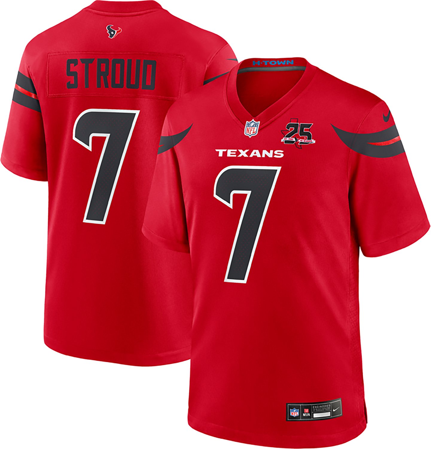 Nike Men's Houston Texans C. J. Stroud #7 25th Anniversary Patch Alt Game Jersey - view number 3