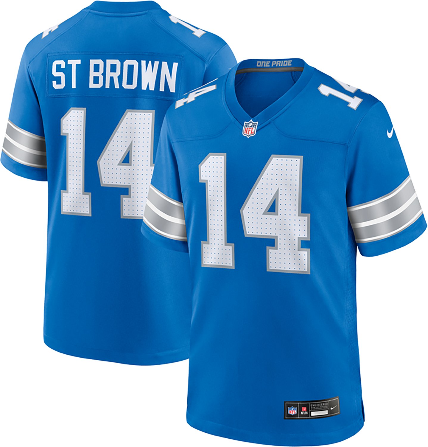 Nike Men's Detroit Lions Amon-Ra St Brown #14 Home Game Jersey - view number 5