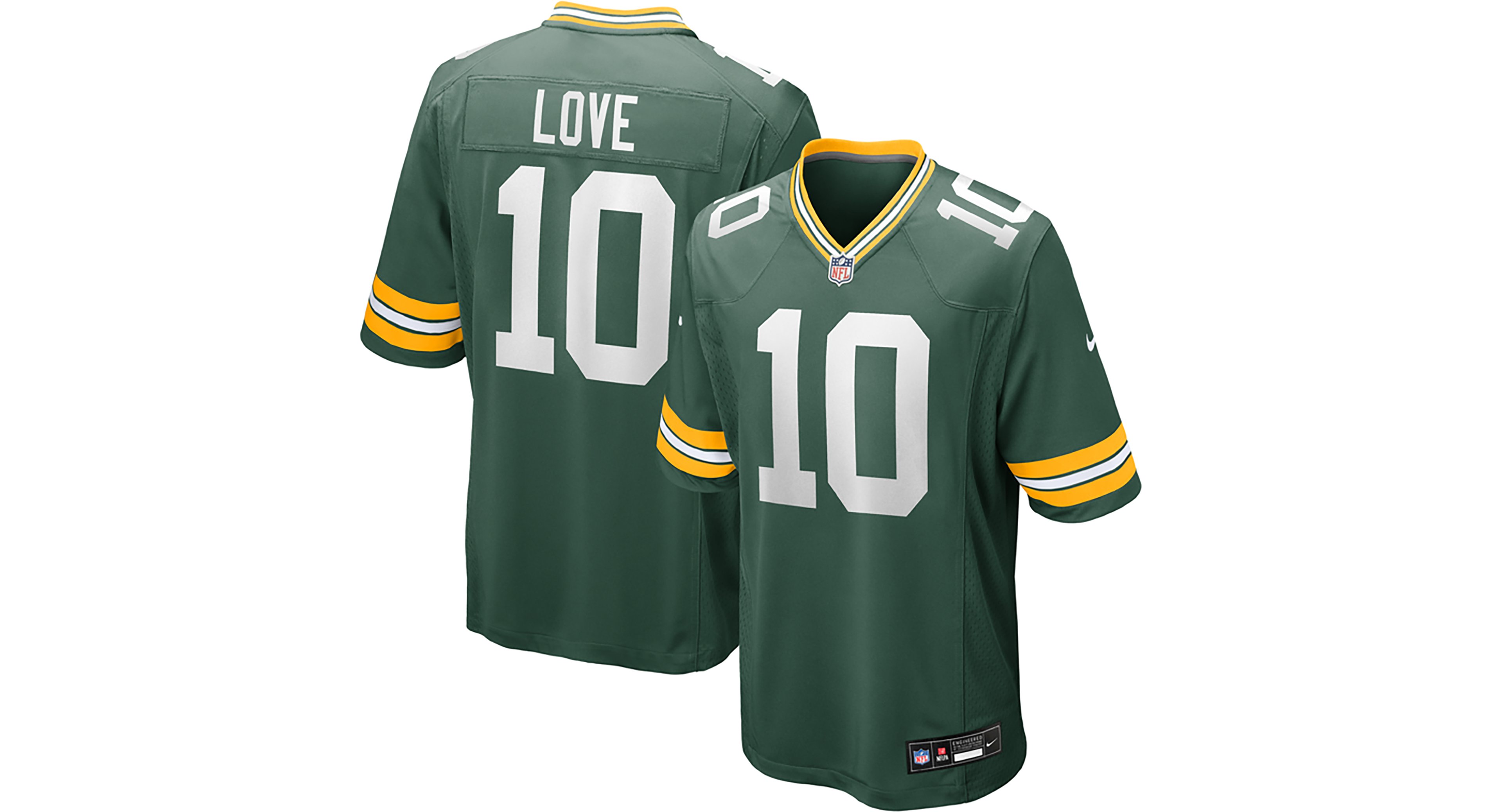 Nike Men's Green Bay Packers Jordan Love #10 Home Game Jersey
