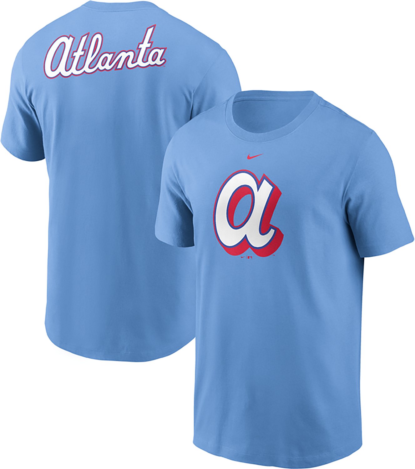 Nike Men's Atlanta Braves Club Crew Graphic T-shirt - view number 3