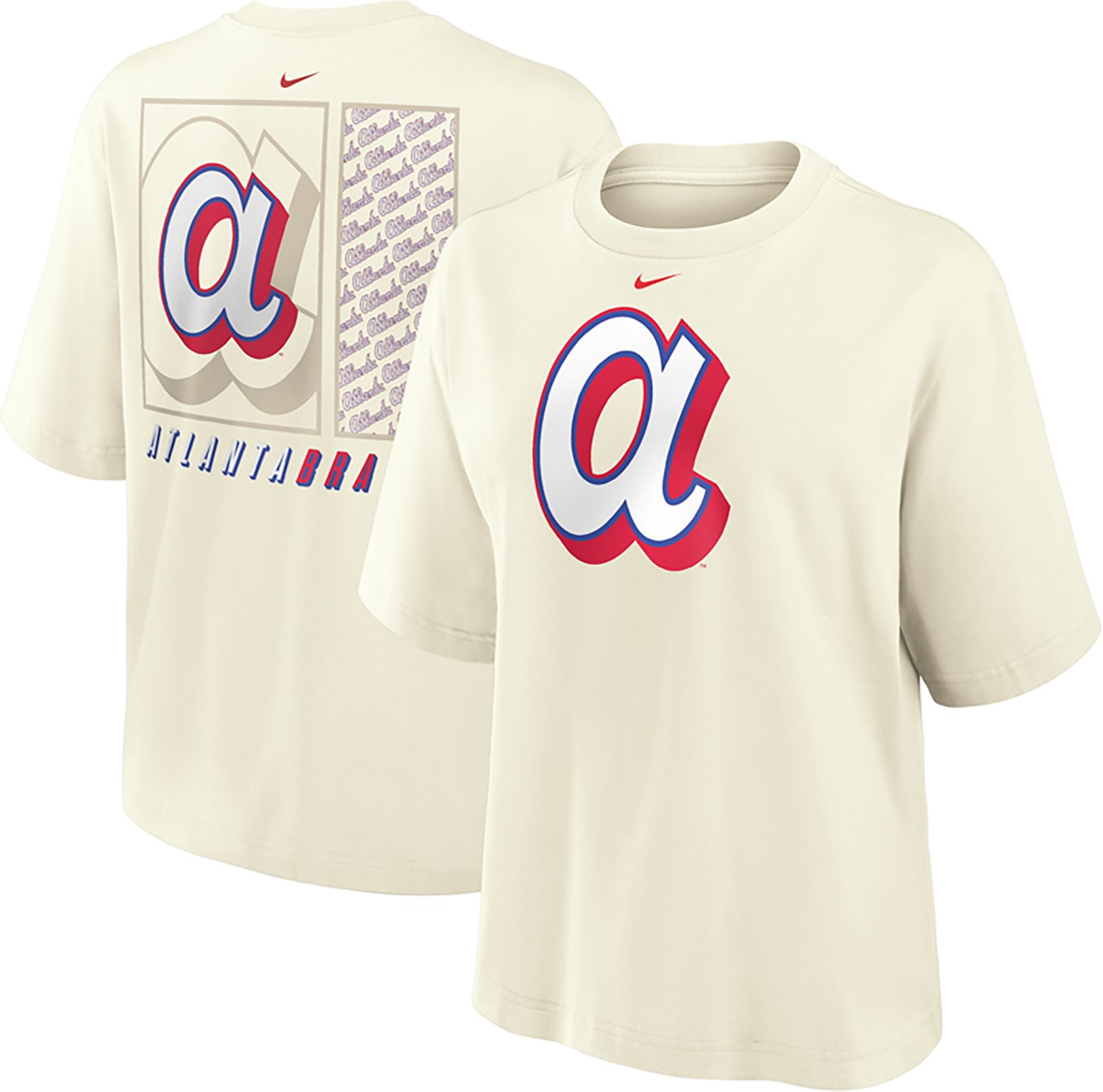 Nike Women's Atlanta Braves Premium Essentials Loose Fit Boxy Graphic T-shirt