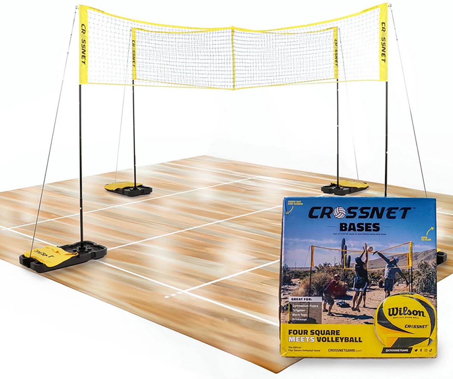 Crossnet Indoor Bases for Crossnet 4-Square Volleyball Game 4-Pack - view number 3
