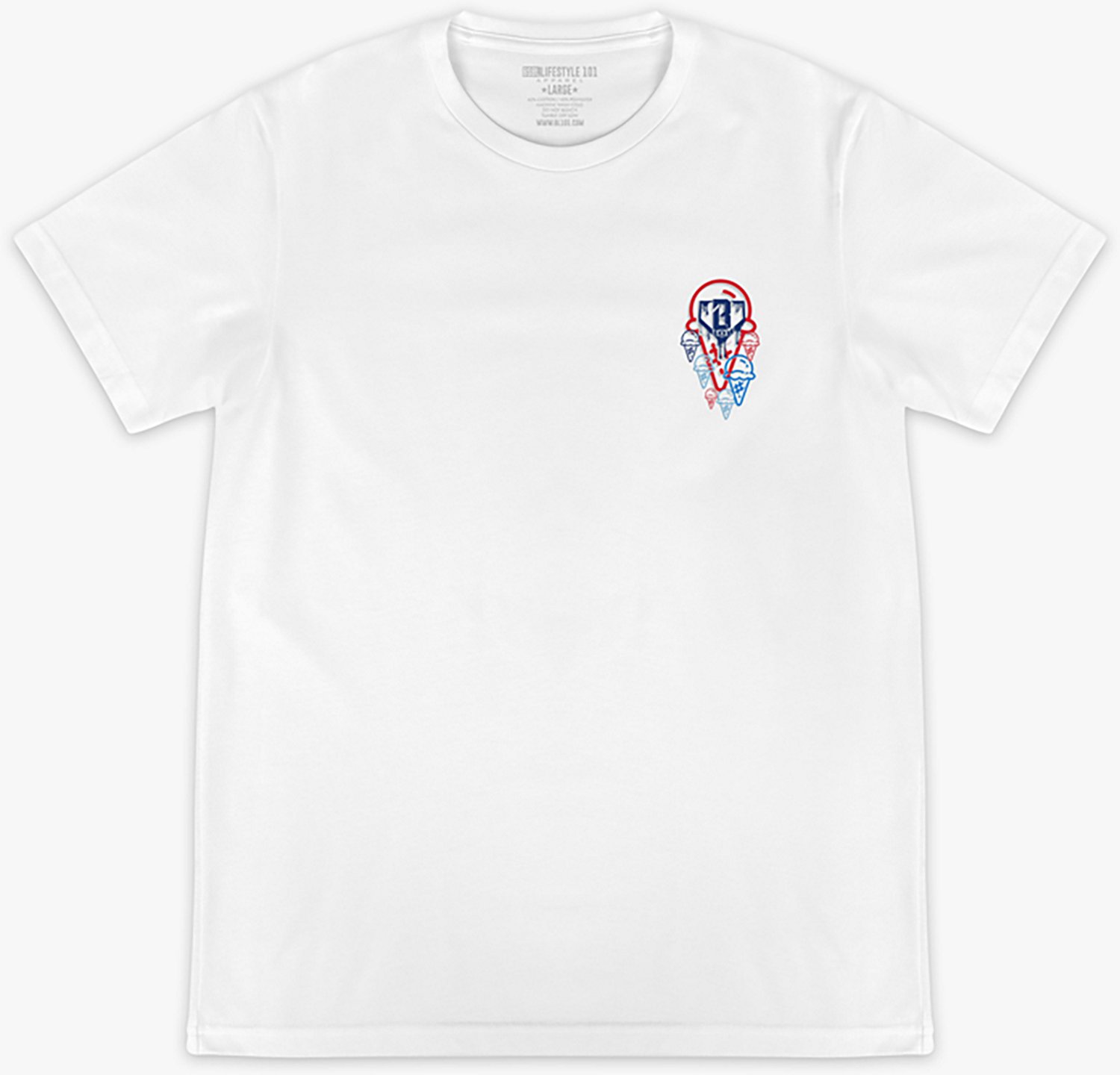 Baseball Lifestyle 101 Adult Ice Cream Graphic T-shirt