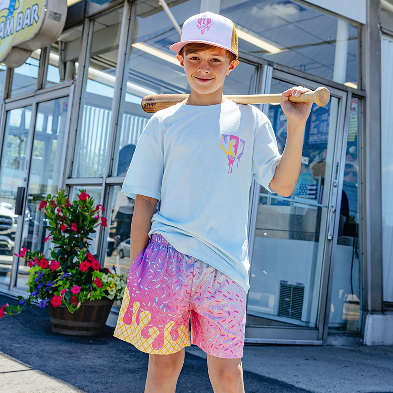 Baseball Lifestyle 101 Youth Ice Cream Graphic T-shirt                                                                           - view number 3