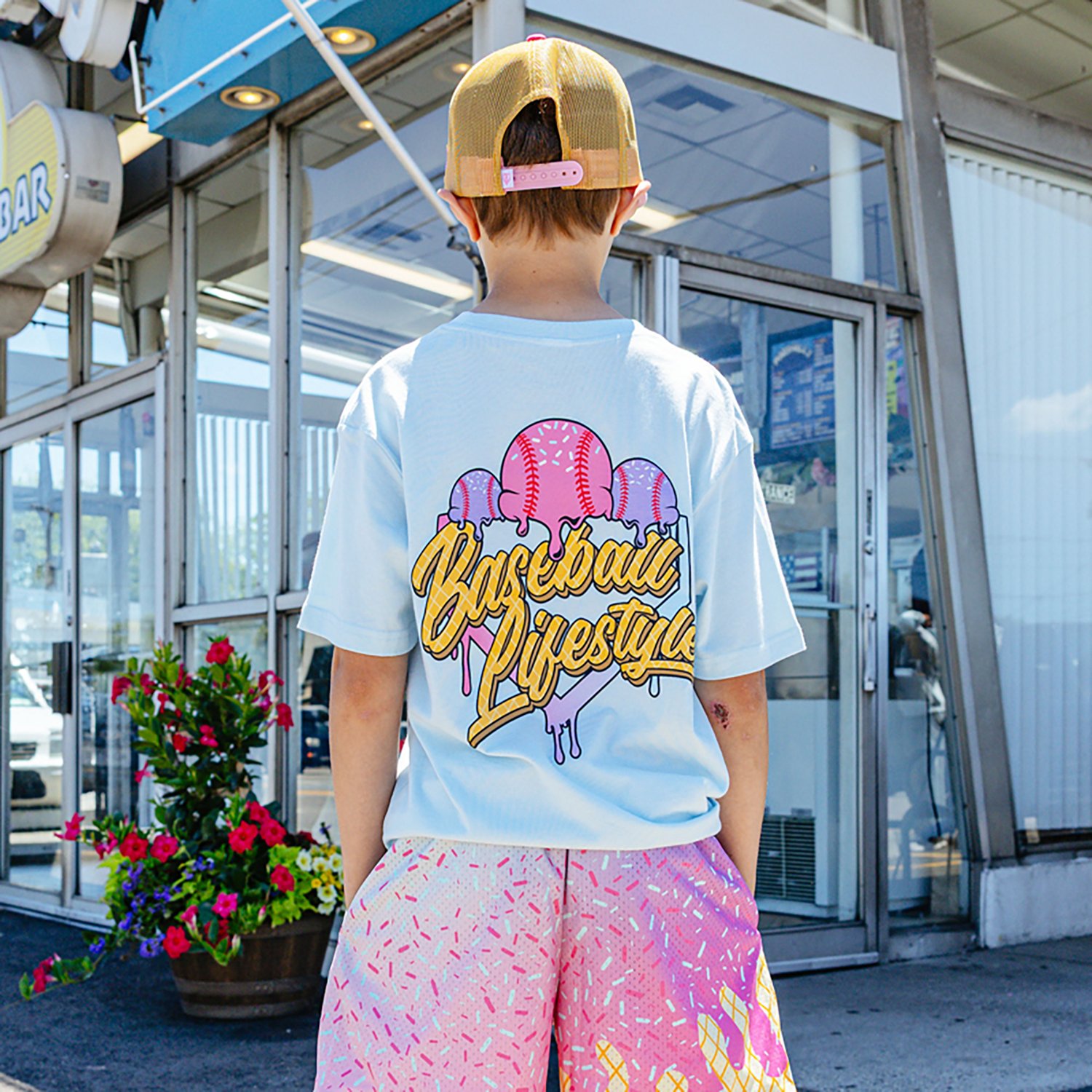 Baseball Lifestyle 101 Youth Ice Cream Graphic T-shirt                                                                           - view number 4