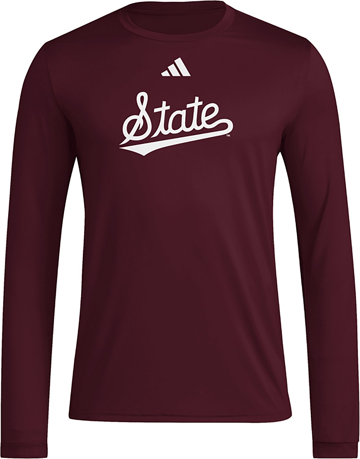 adidas Men's Mississippi State University Locker Logo Pregame Long Sleeve Graphic T-shirt
