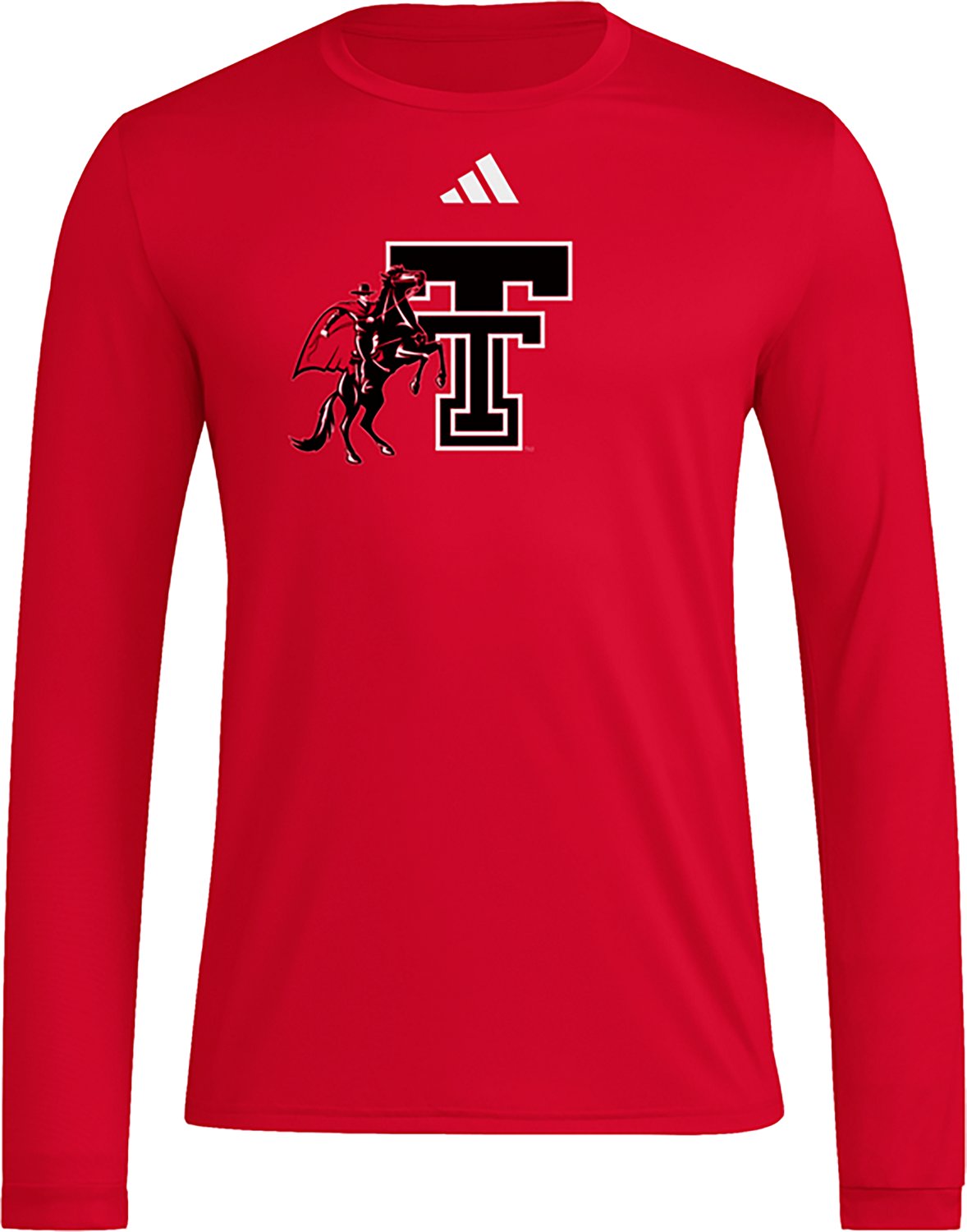 adidas Texas Tech Red Raiders Primary Locker Logo Pre-Game Long Sleeve T-Shirt
