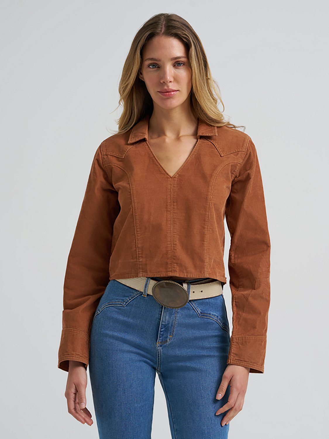 Wrangler Women's Prairie Popover Corduroy Shirt