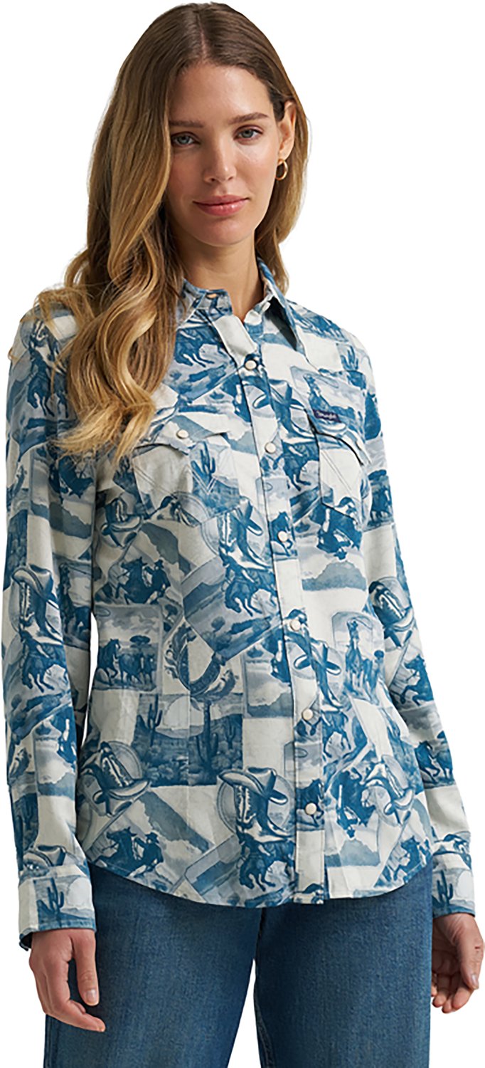 Wrangler Women's Reverie Vintage Fit Western Snap Shirt