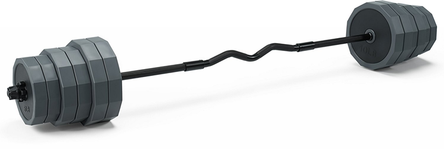 CAP Barbell 100 lb Adjustable EZ Curl Barbell Weight Set