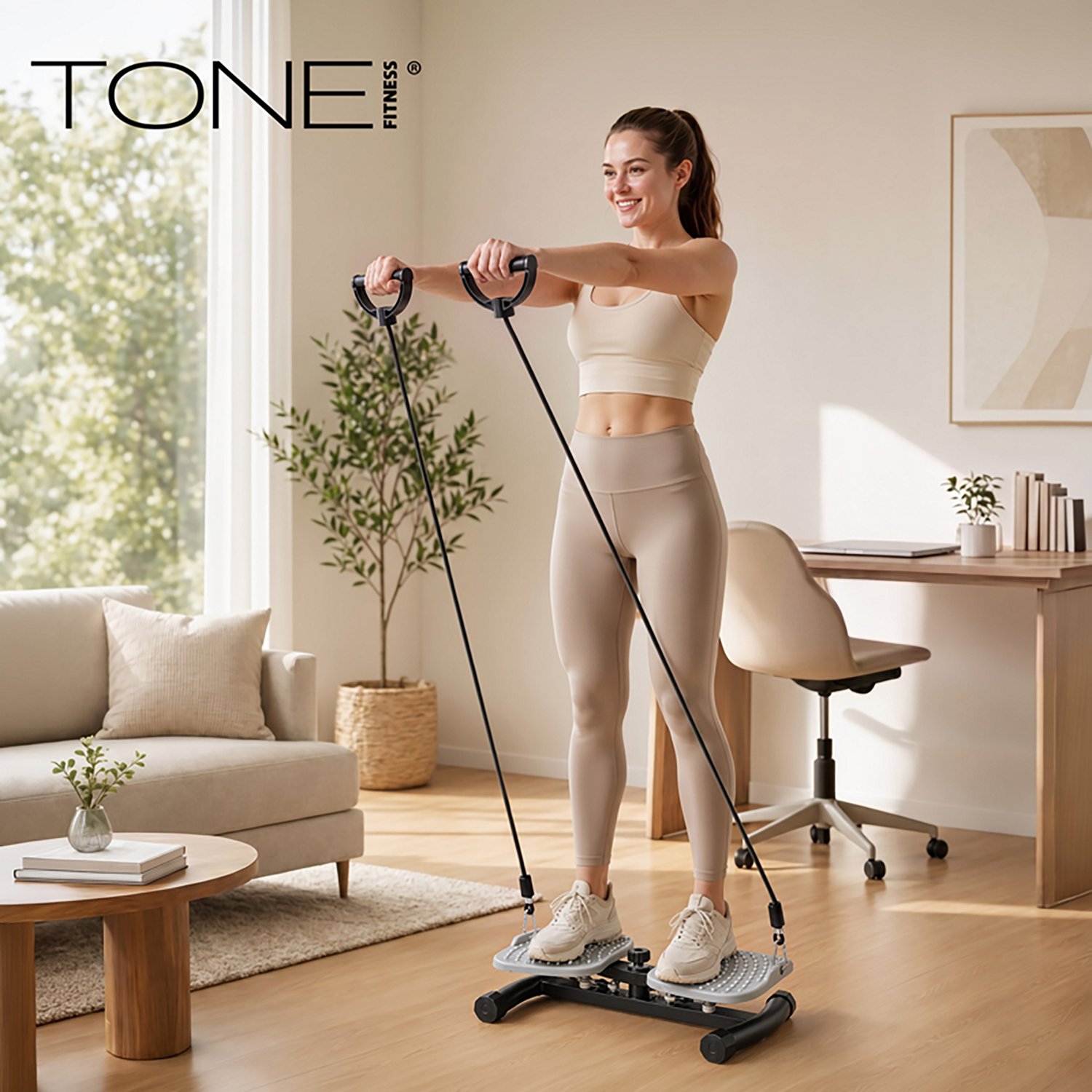 Tone Fitness Ab Twister Board with Resistance Cords - view number 6