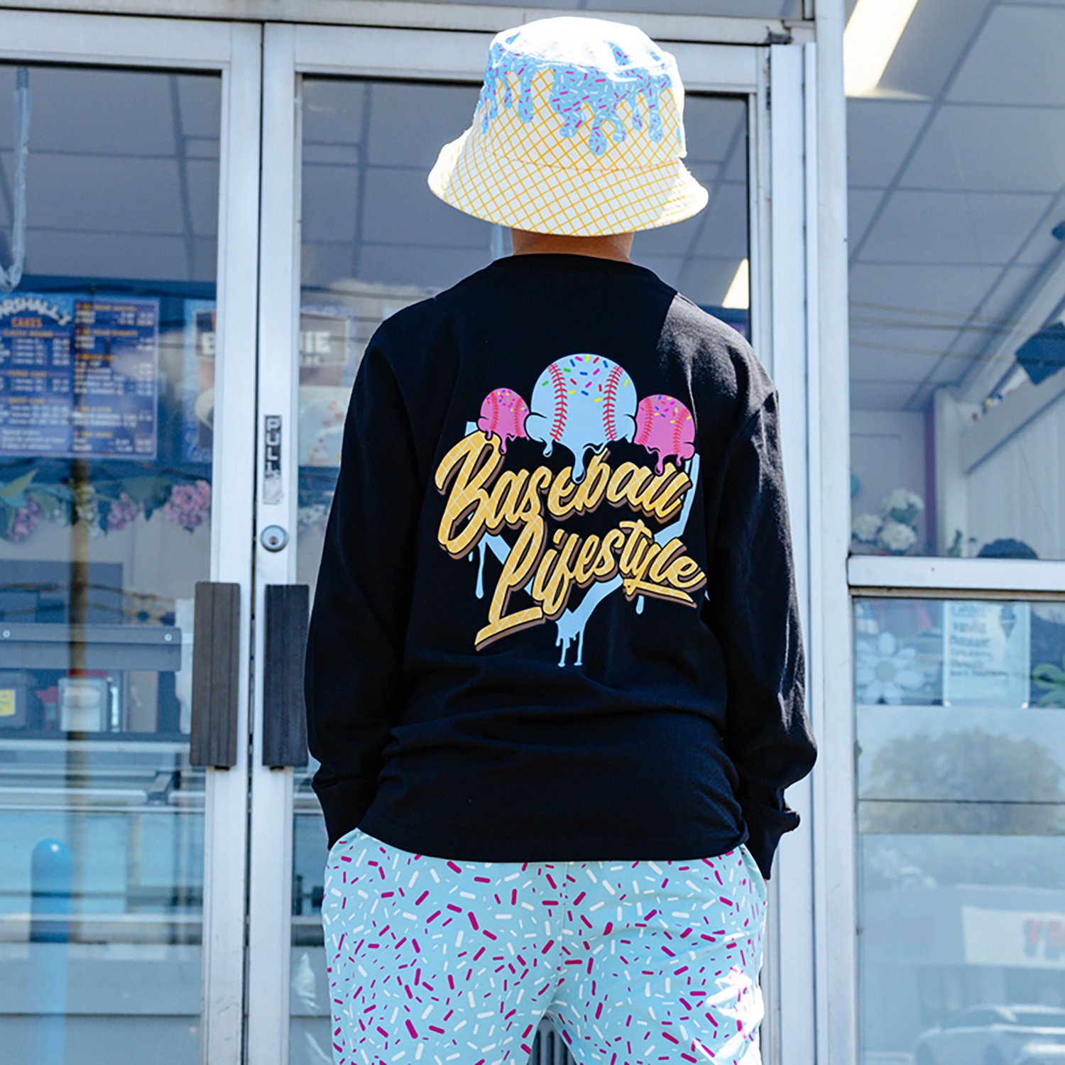 Baseball Lifestyle 101 Youth Ice Cream Long Sleeve T-Shirt - view number 4