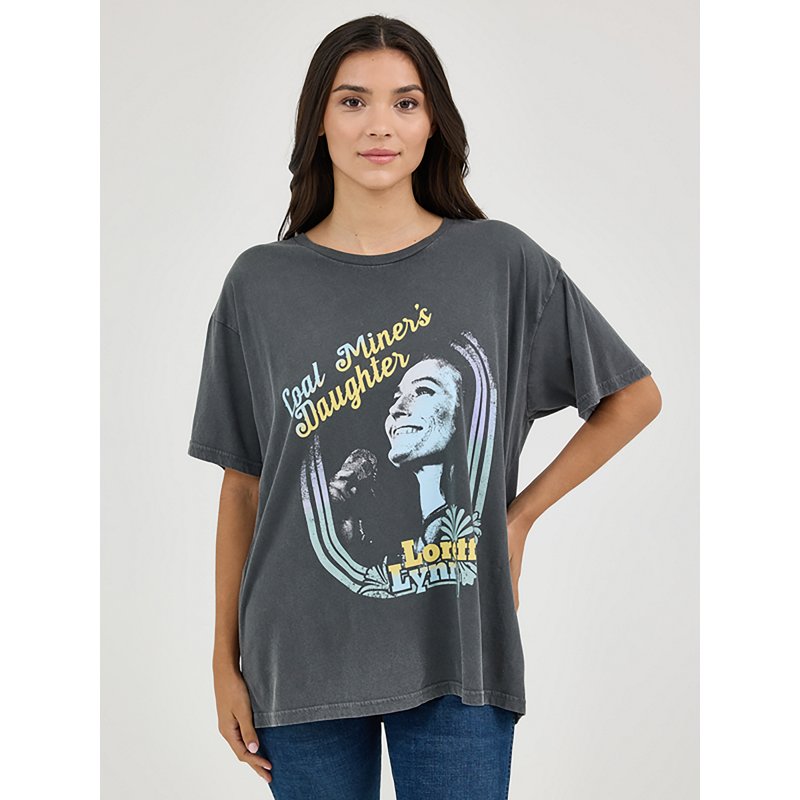 Women's Wrangler® Loretta Lynn Oversized Band Tee in Jet Black