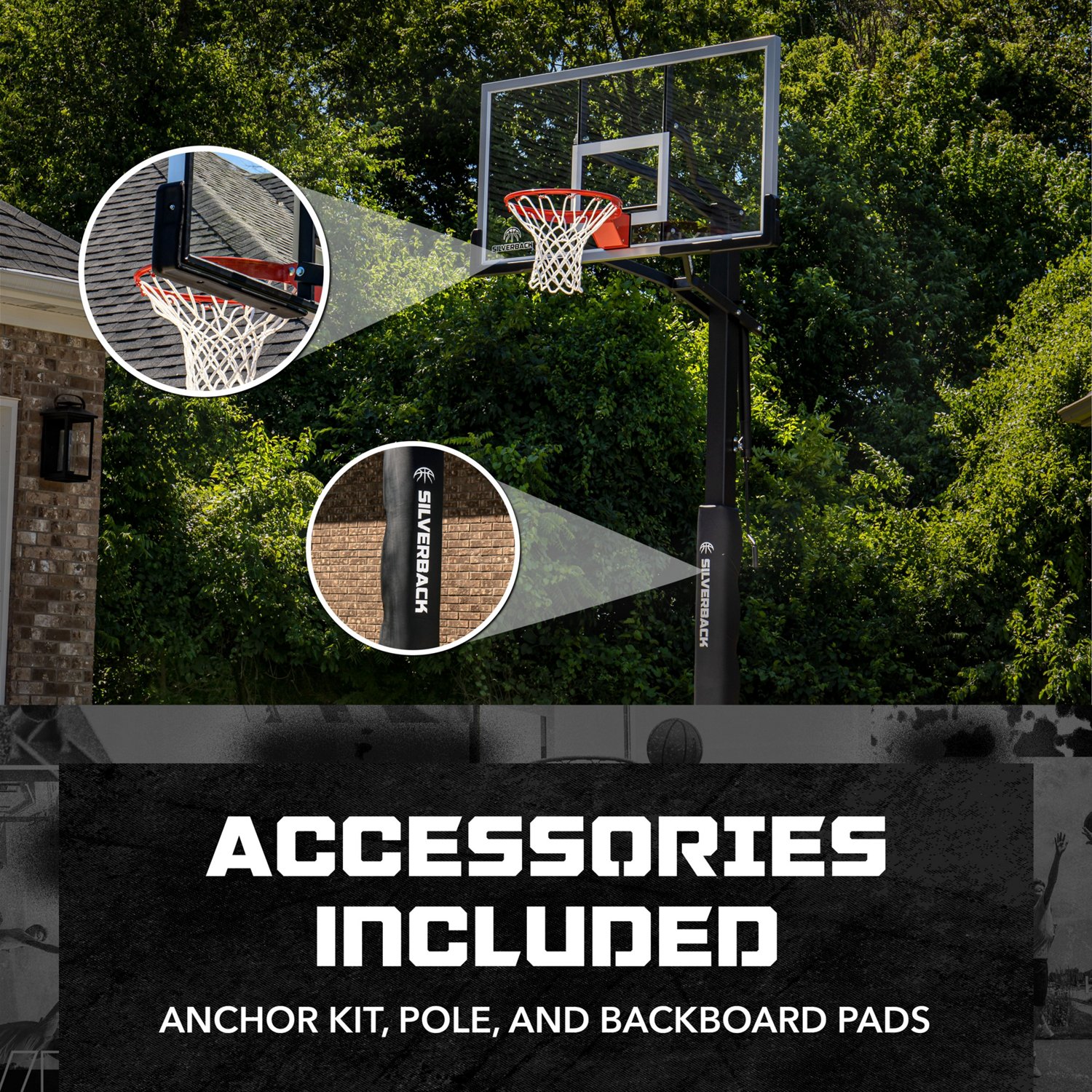 Silverback 60 in Inground Tempered-Glass Basketball Hoop - view number 6