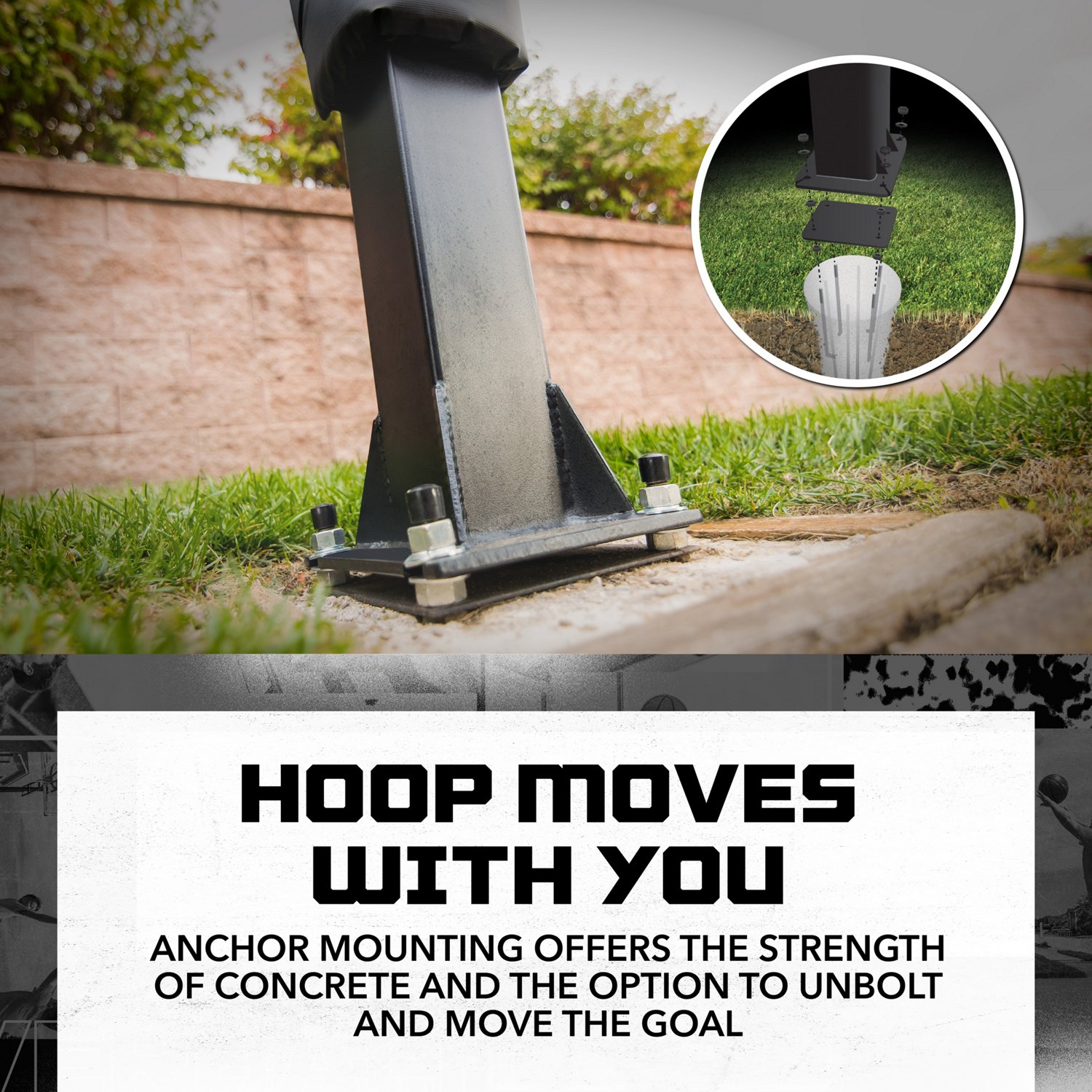 Silverback 54 in Inground Tempered-Glass Outdoor Basketball Hoop - view number 5