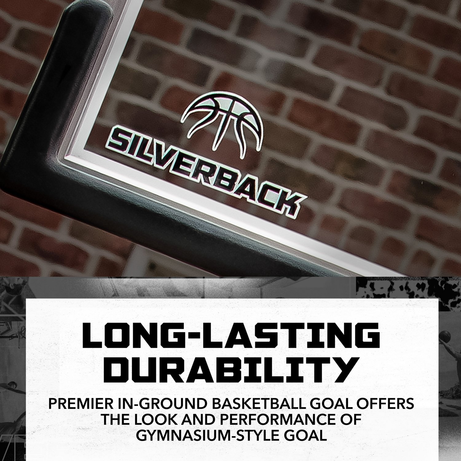 Silverback 54 in Inground Tempered-Glass Outdoor Basketball Hoop - view number 6