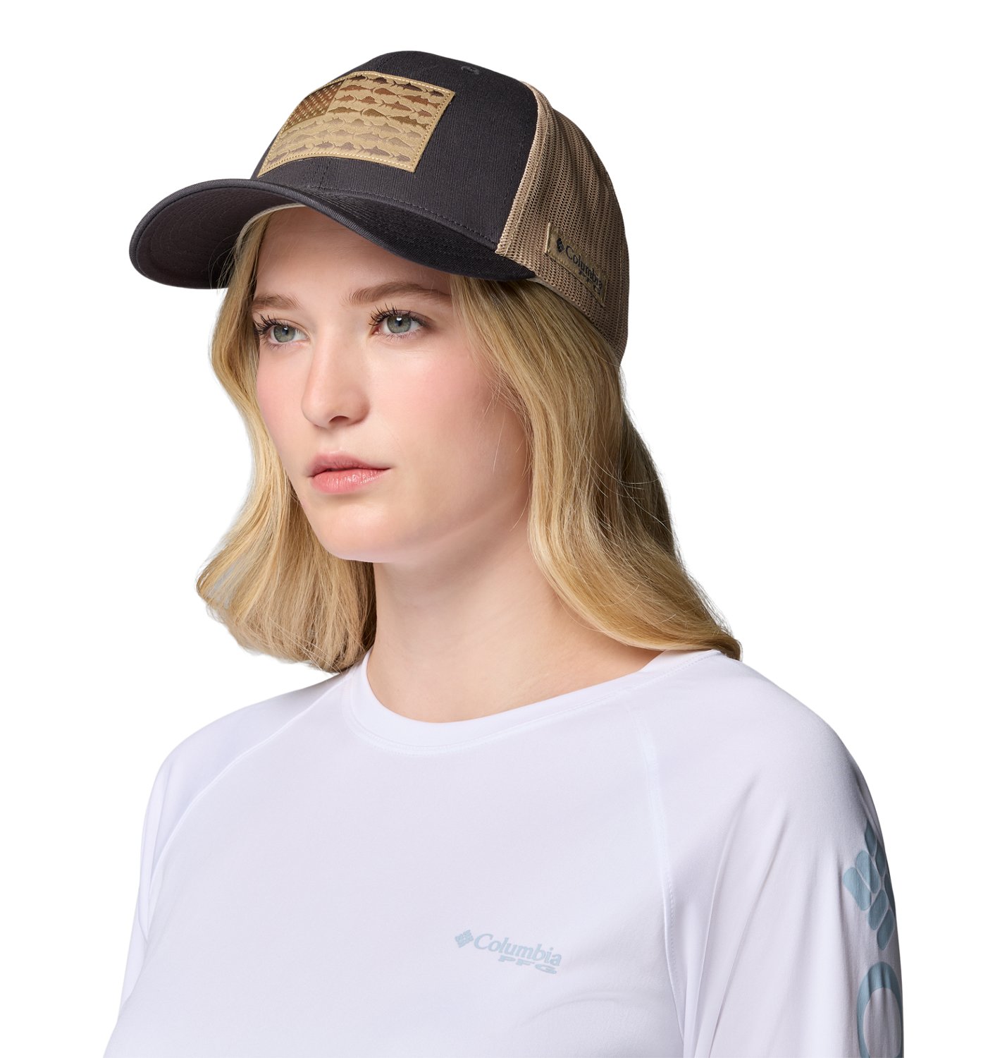 Columbia Sportswear Men's PFG Mesh Snap Back Fish Flag Cap