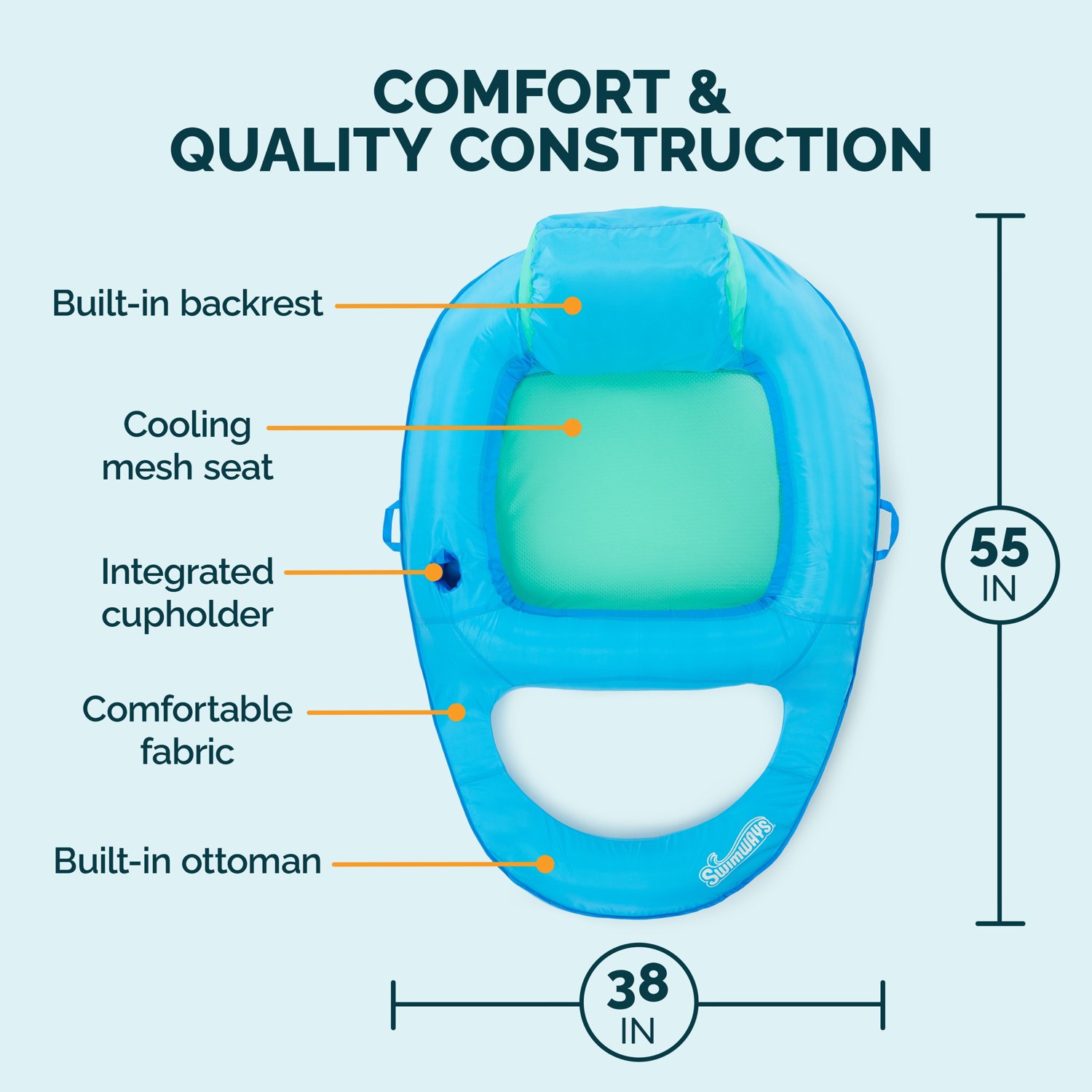 SwimWays Spring Float Recliner Pool Lounger - view number 2