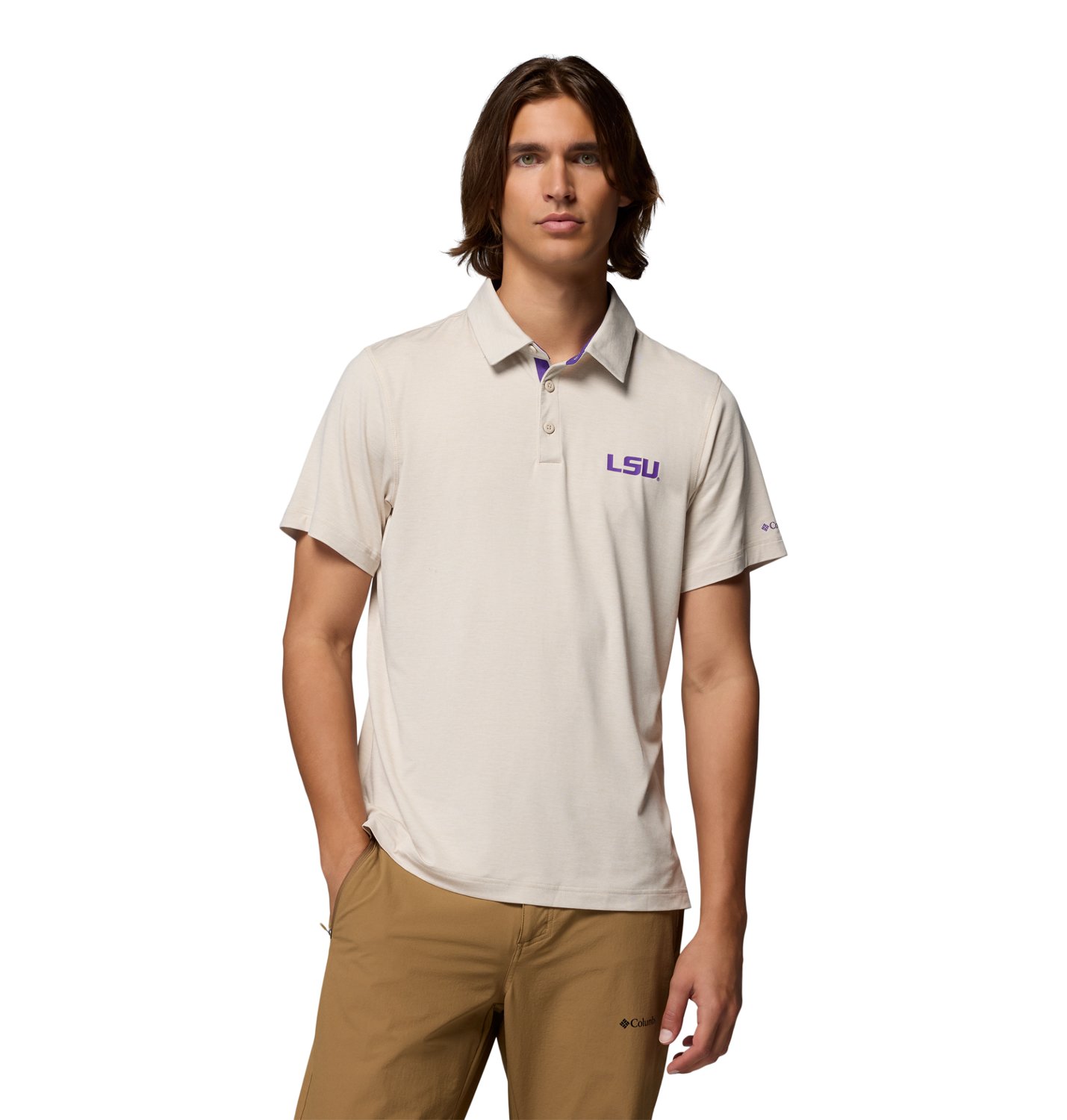 Columbia Sportswear Men's Louisiana State University Tech Trail Polo