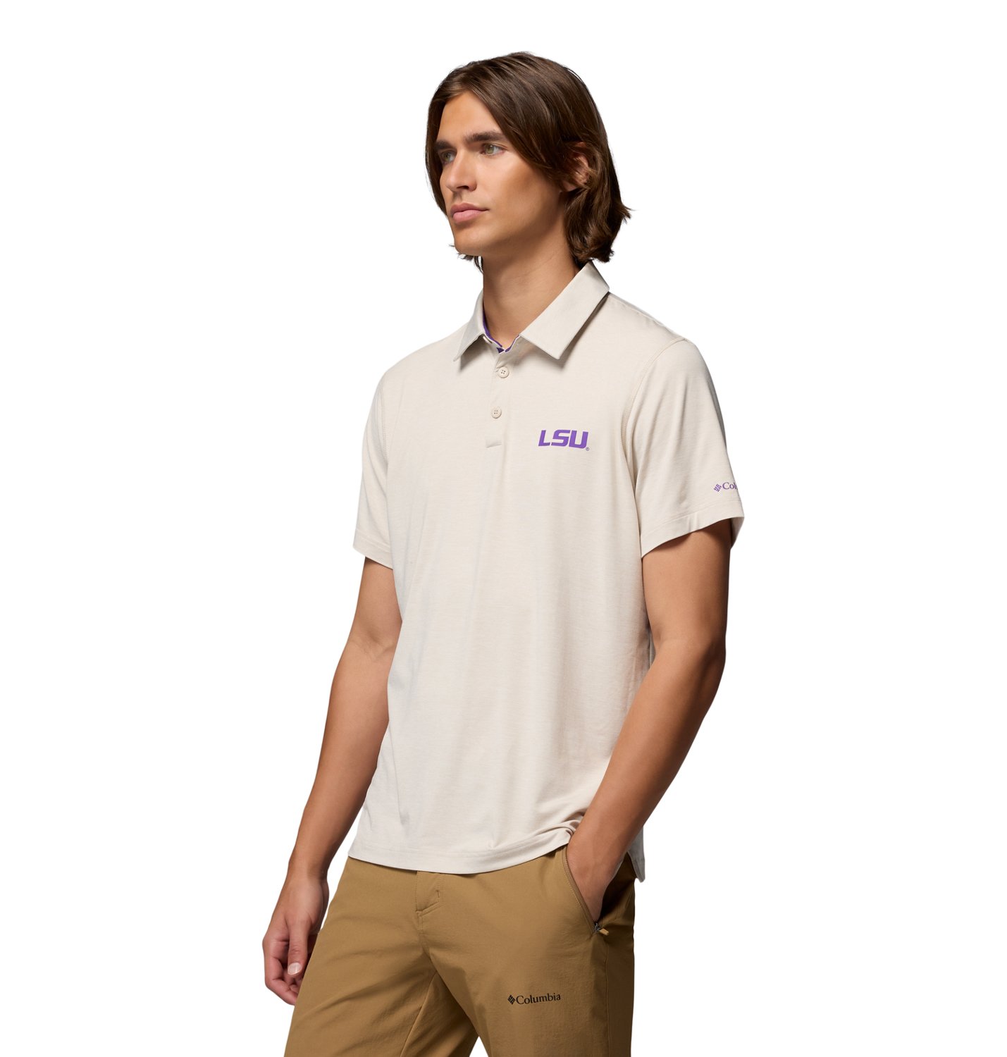 Columbia Sportswear Men's Louisiana State University Tech Trail Polo - view number 3
