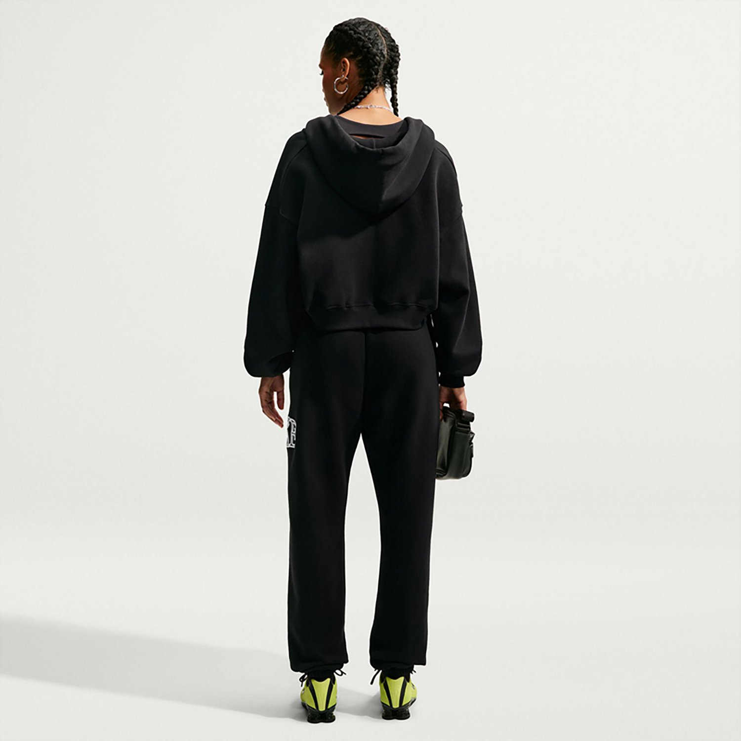 Nike Women's Sportswear Studio Fleece Oversized Cropped Full-Zip Hoodie - view number 2