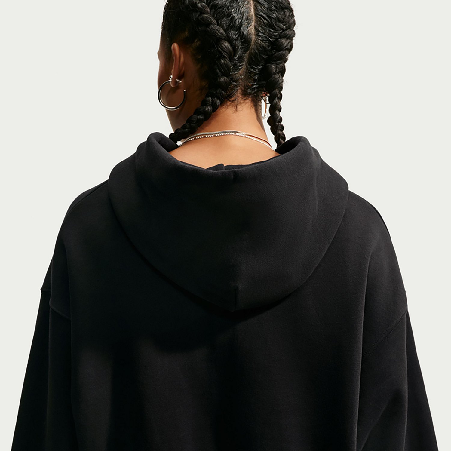 Nike Women's Sportswear Studio Fleece Oversized Cropped Full-Zip Hoodie - view number 4