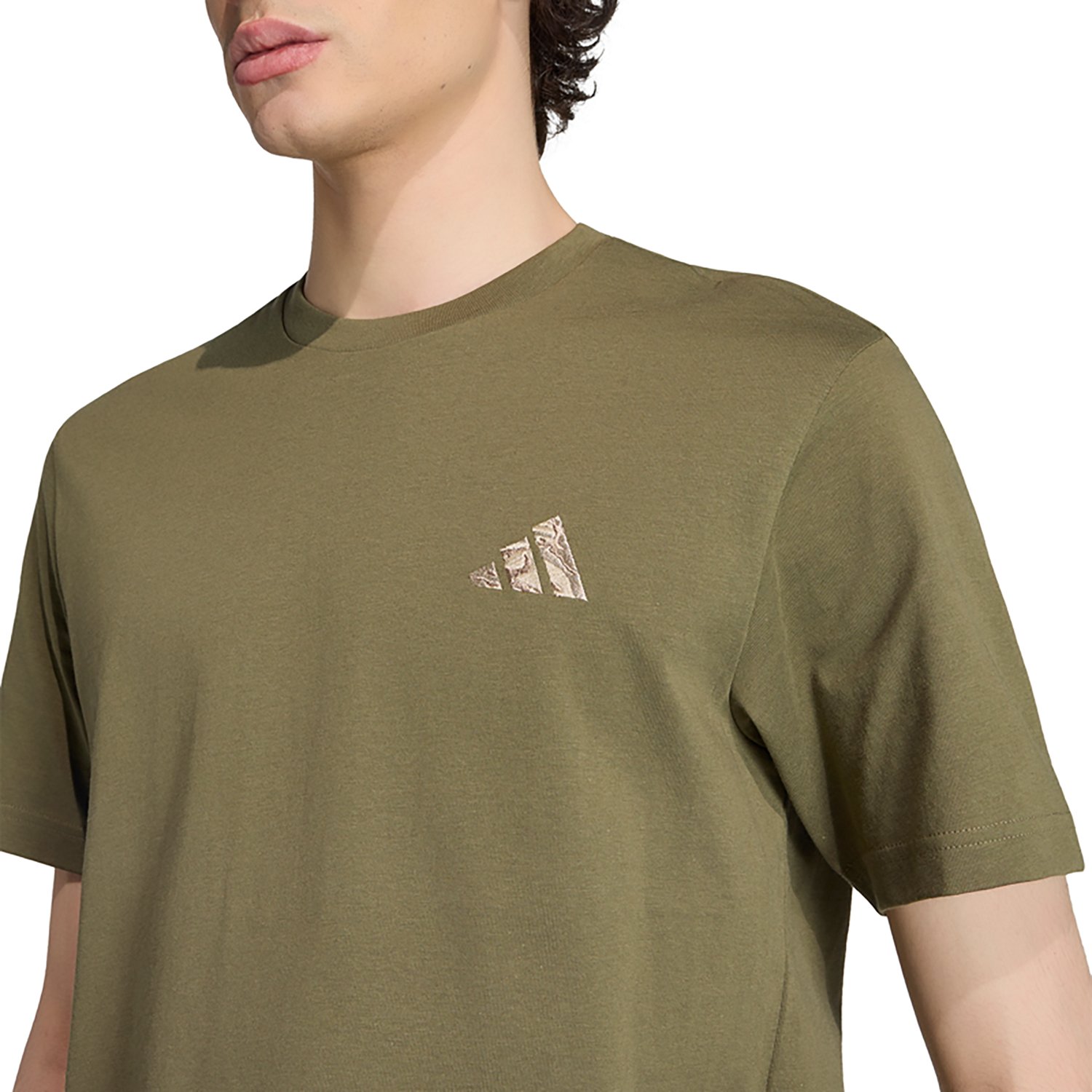 adidas Men’s Camo Embroidered Small Logo Graphic T‑Shirt - view number 3