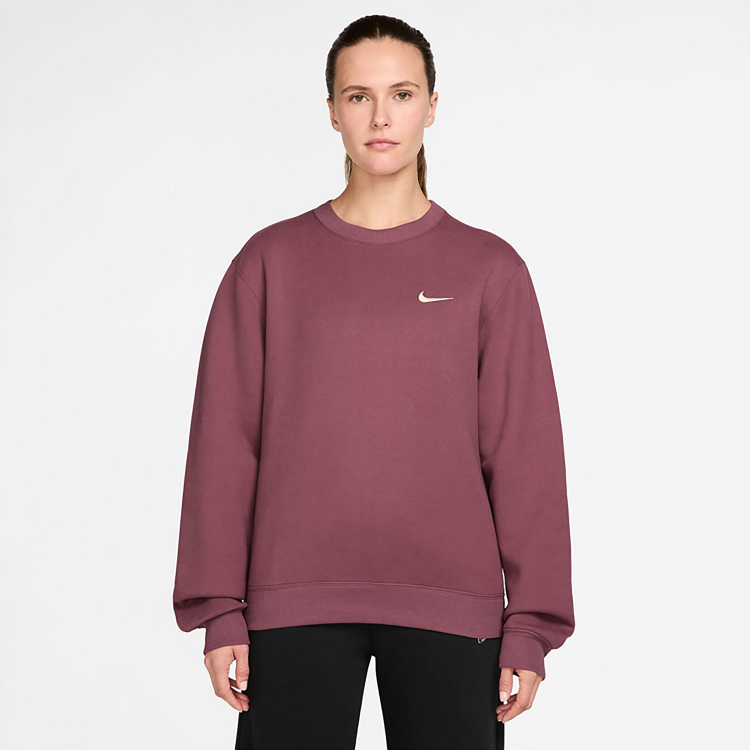Nike Women's Studio Fleece Mid Weight Crew Sweatshirt