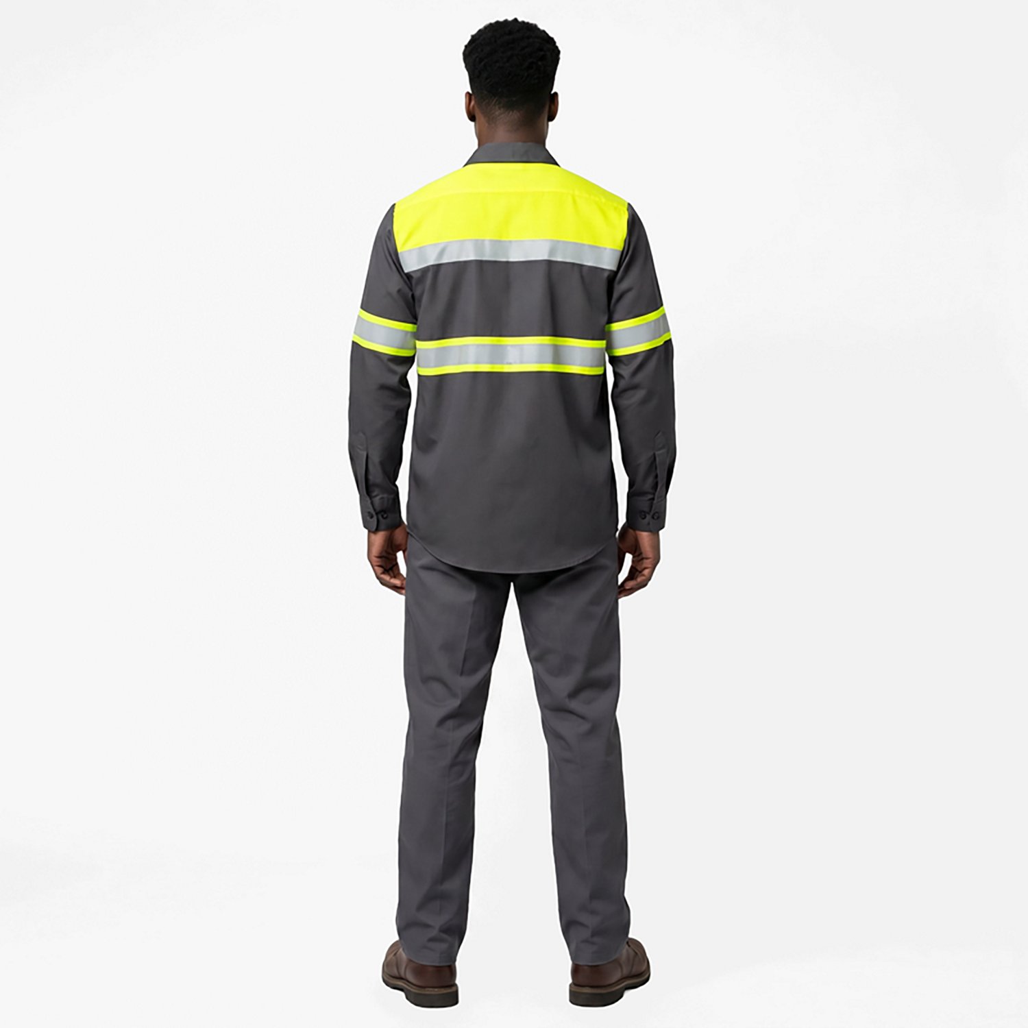 Red Kap Men's Hi-Visibility Colorblock Ripstop Type O Class 1 Long Sleeve Work Shirt                                             - view number 4