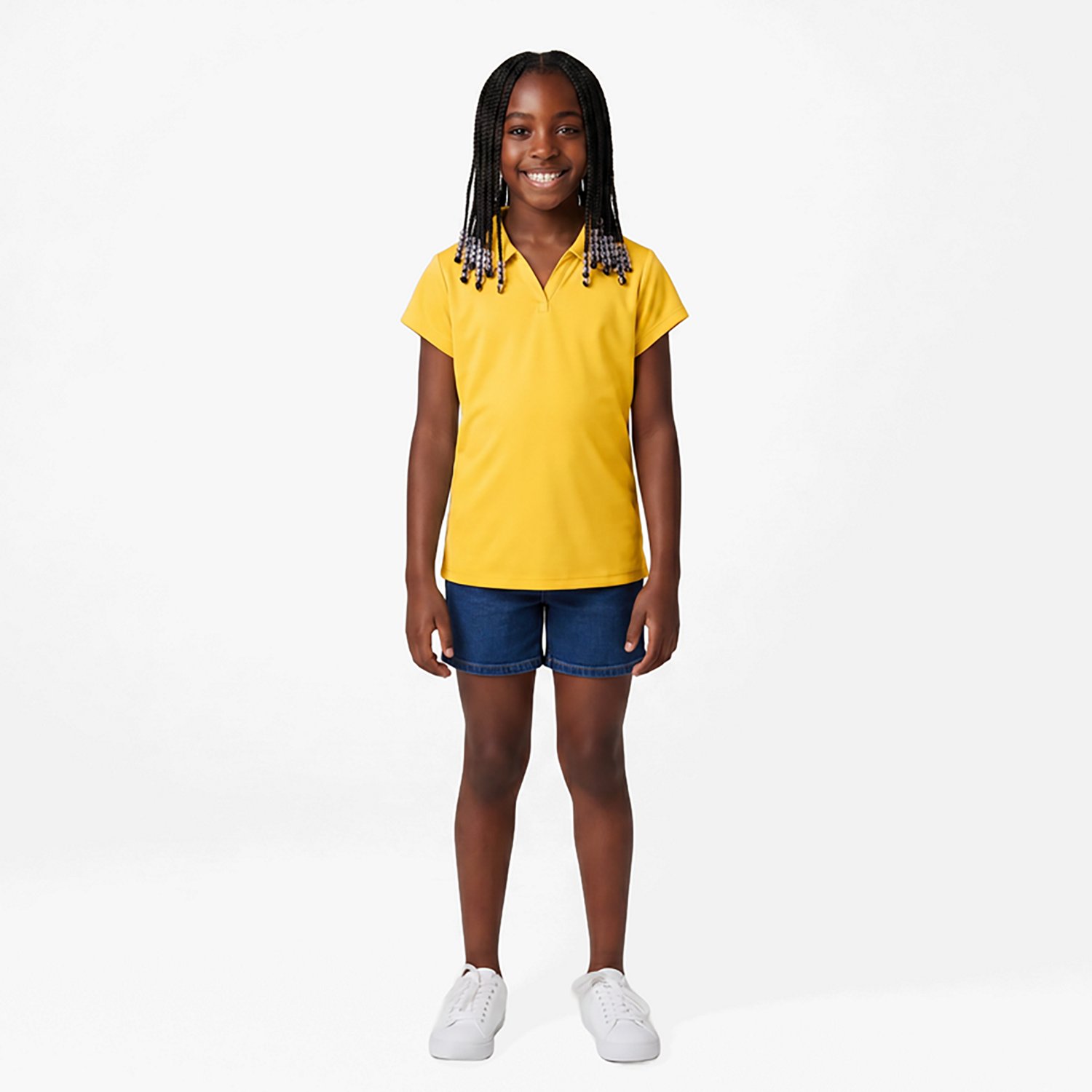 Nautica Girls' 7-16 Performance Knit Polo Shirt