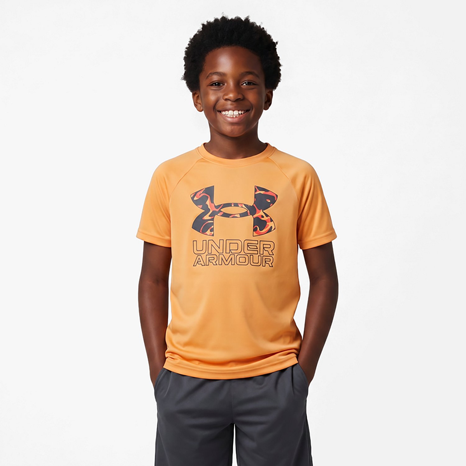 Under Armour Boys' Hybrid Printed Short Sleeve T-shirt                                                                           - view number 2