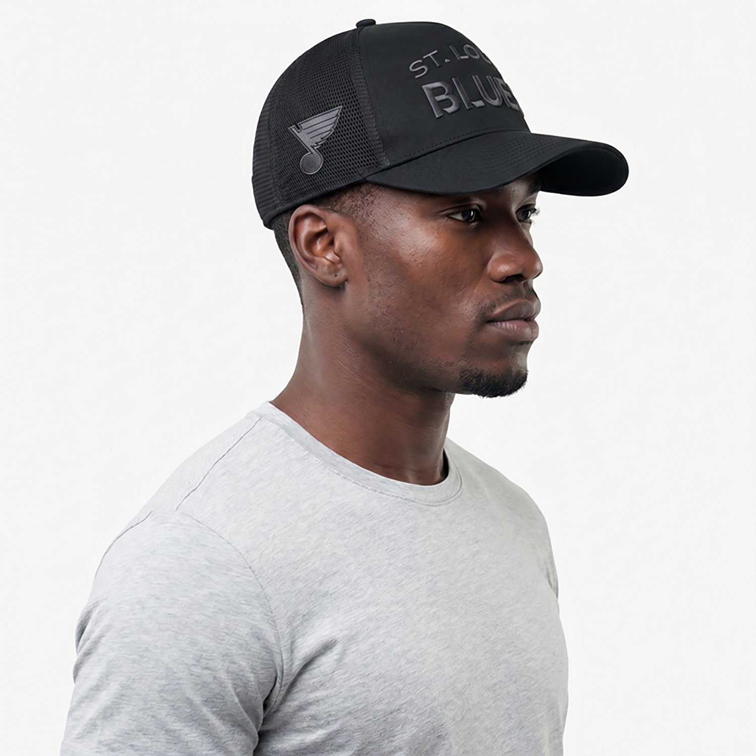 Fanatics Blues Road 6 Structured Adjustable A frame Meshback Cap
