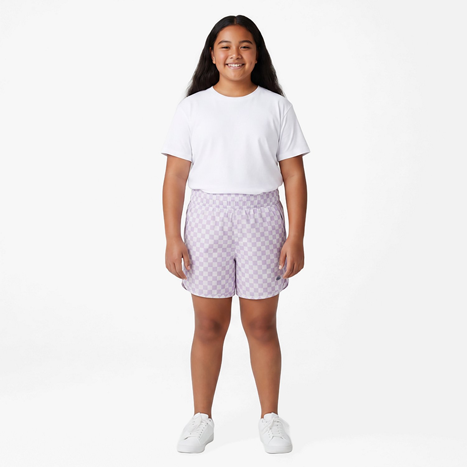 Jadelynn Brooke Girl's High Rise Checkered Athletic Shorts 3.5