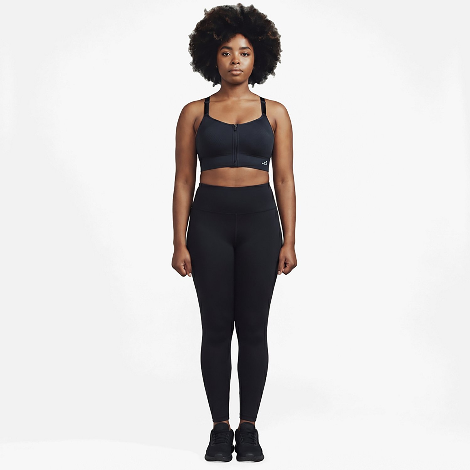 BCG Women's Mid Seamless Molded Zip Front Bra