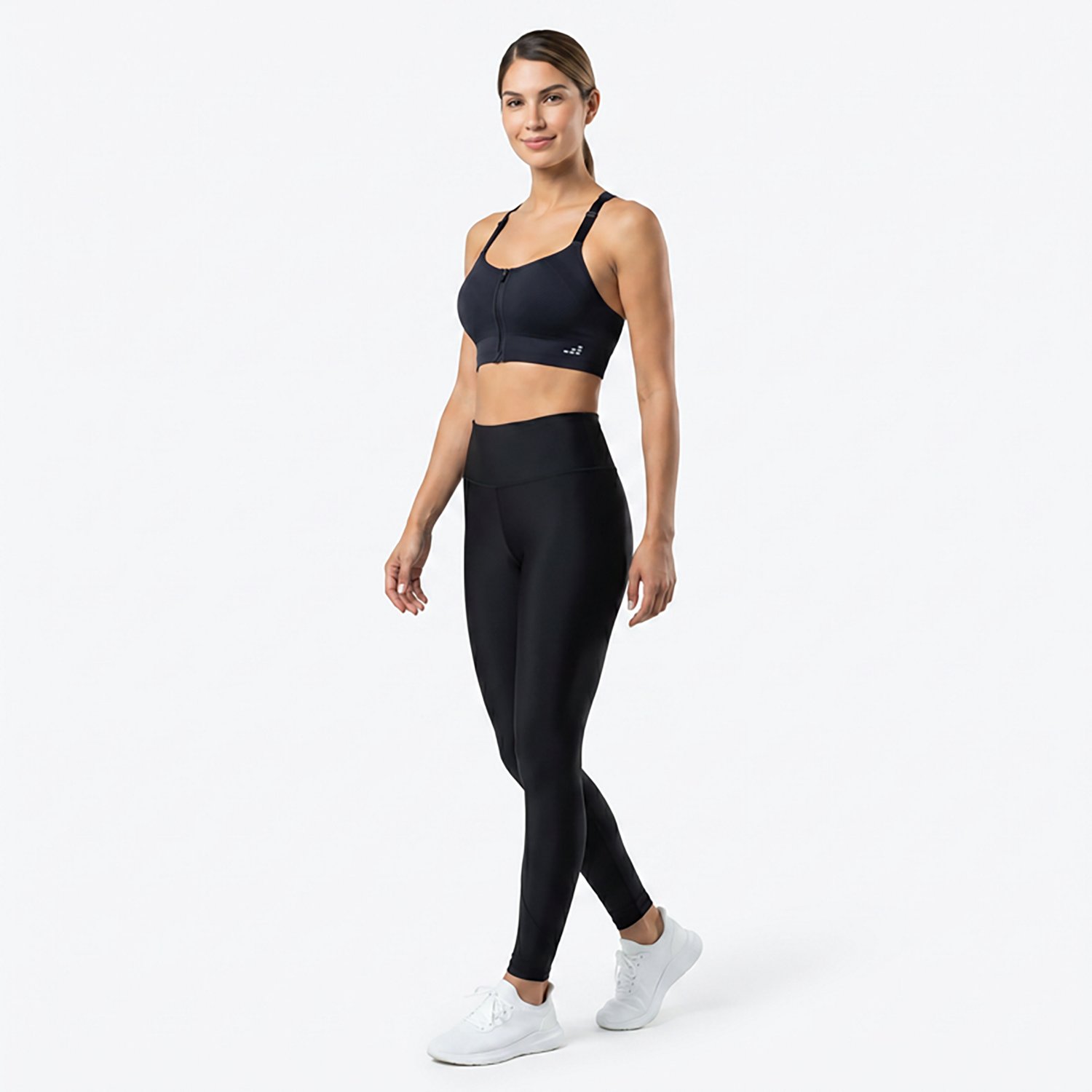 BCG Women's Mid Seamless Molded Zip Front Bra - view number 3