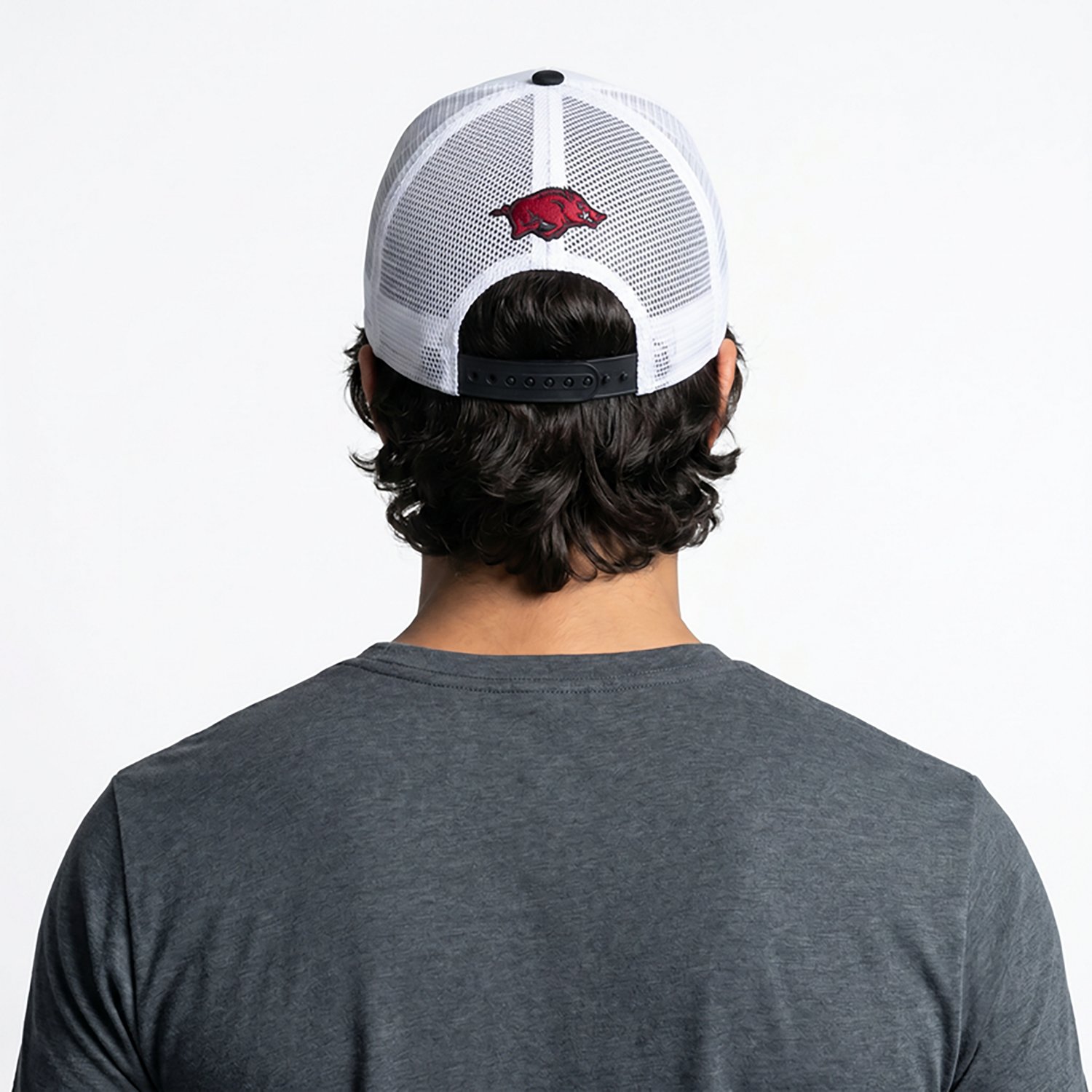 Nike Men's Arkansas Team Patch Rise Trucker Cap