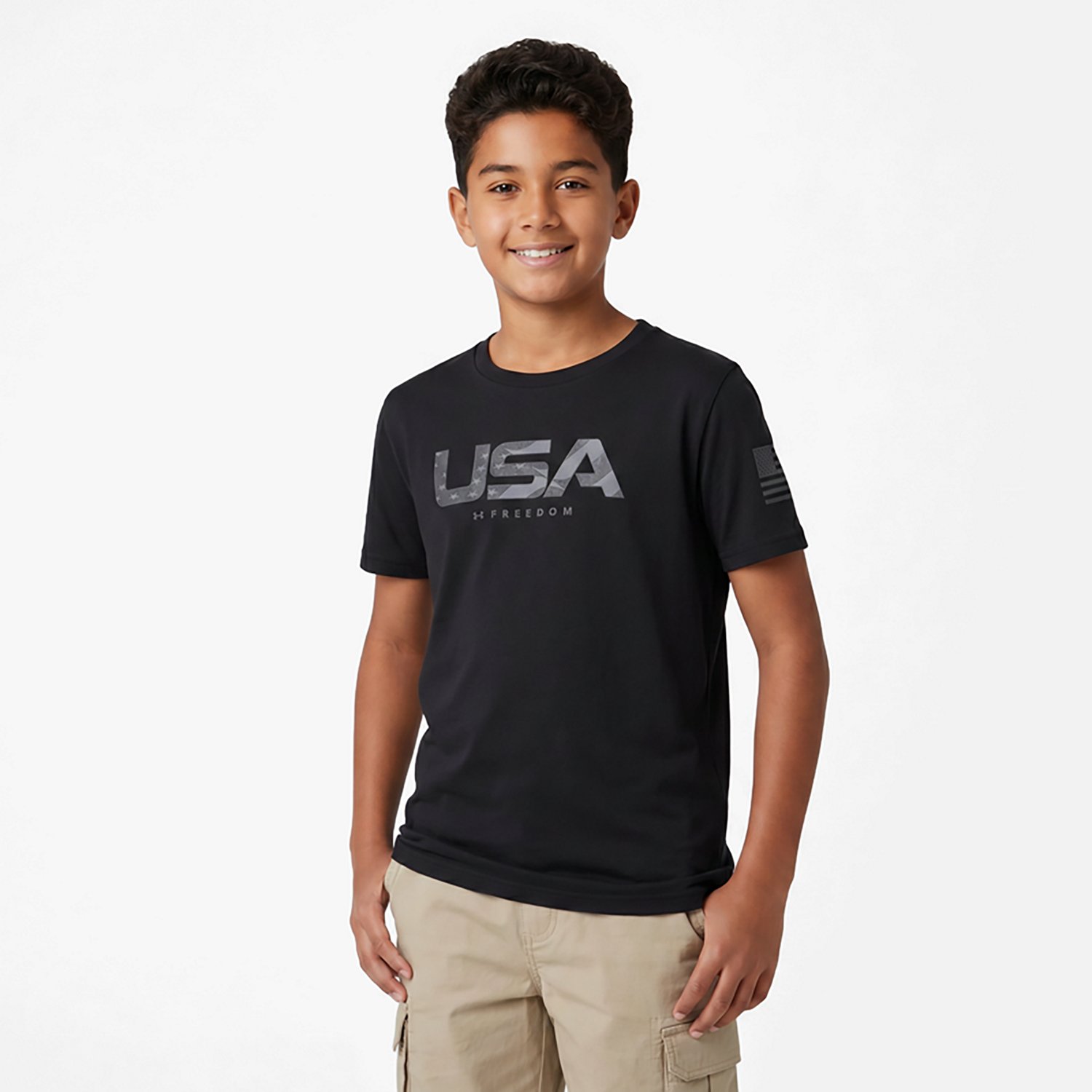 Under Armour Boys’ Freedom Chest Flag T-shirt - view number 2
