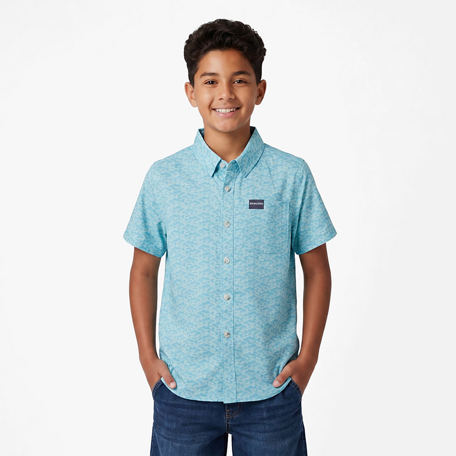 BURLEBO Boys' Performance Button Up Shirt - view number 2