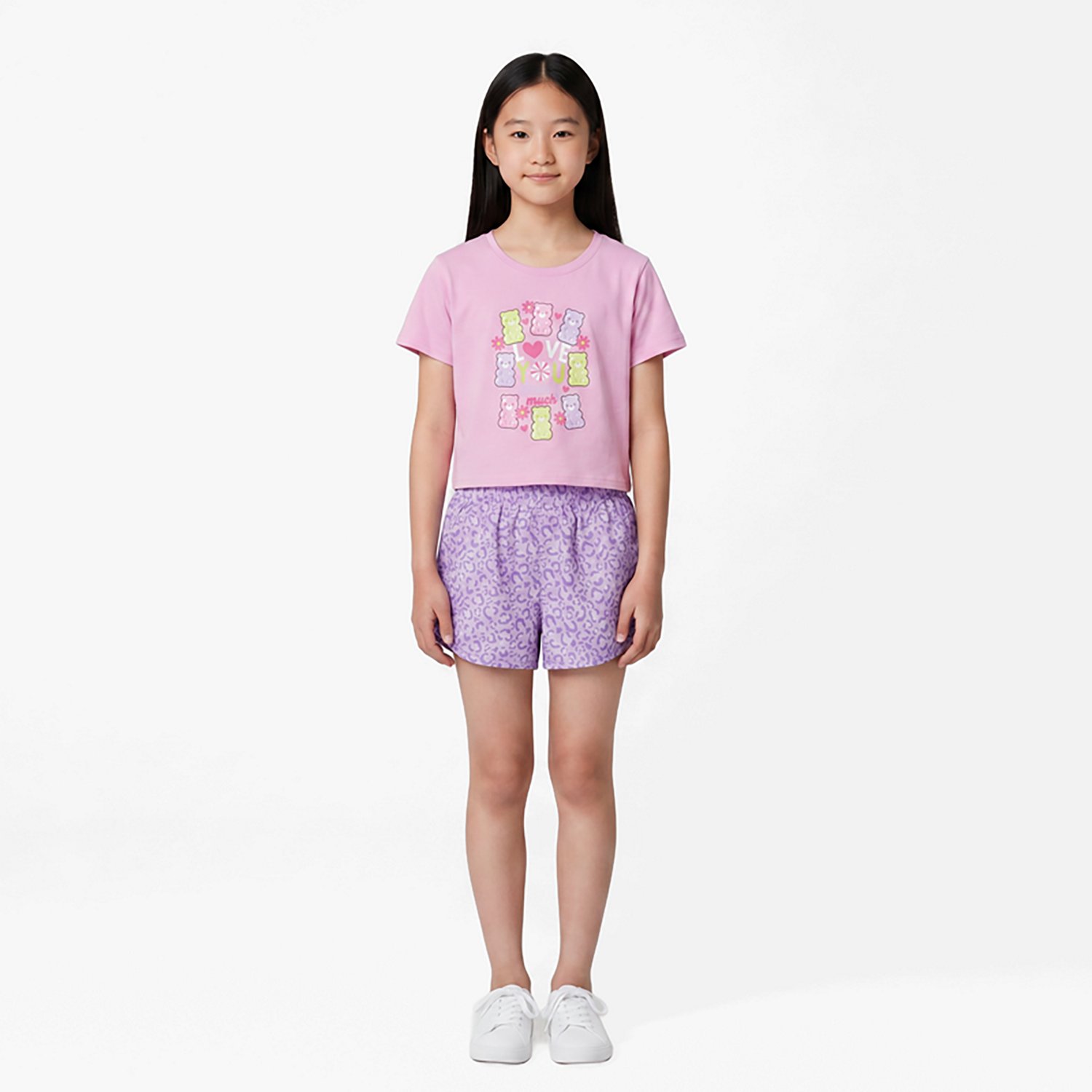 BCG Girls' 2T-4T Gummy Bear Short Sleeve Short Set