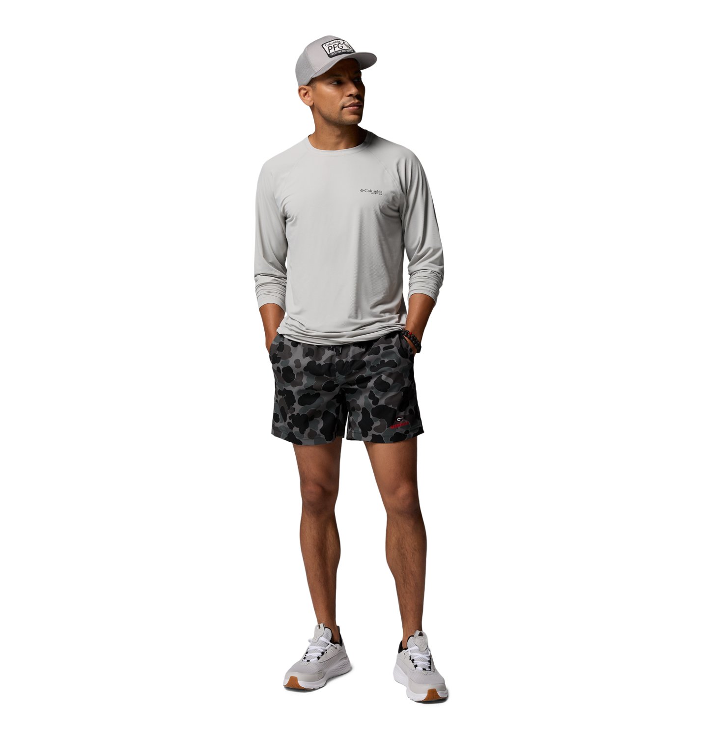 Columbia Sportswear Men’s Georgia Bulldogs PFG Rambler™ Printed Shorts - view number 6