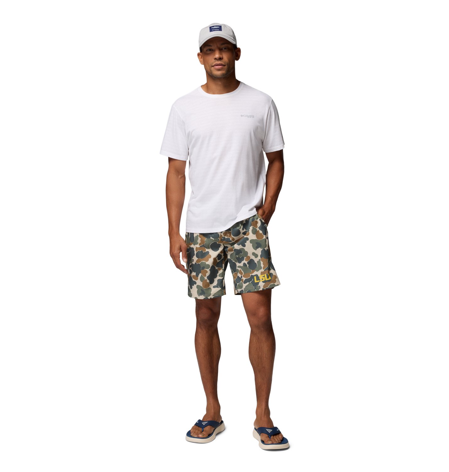 Columbia Sportswear Men's PFG Rambler™ Collegiate Printed Shorts - view number 6